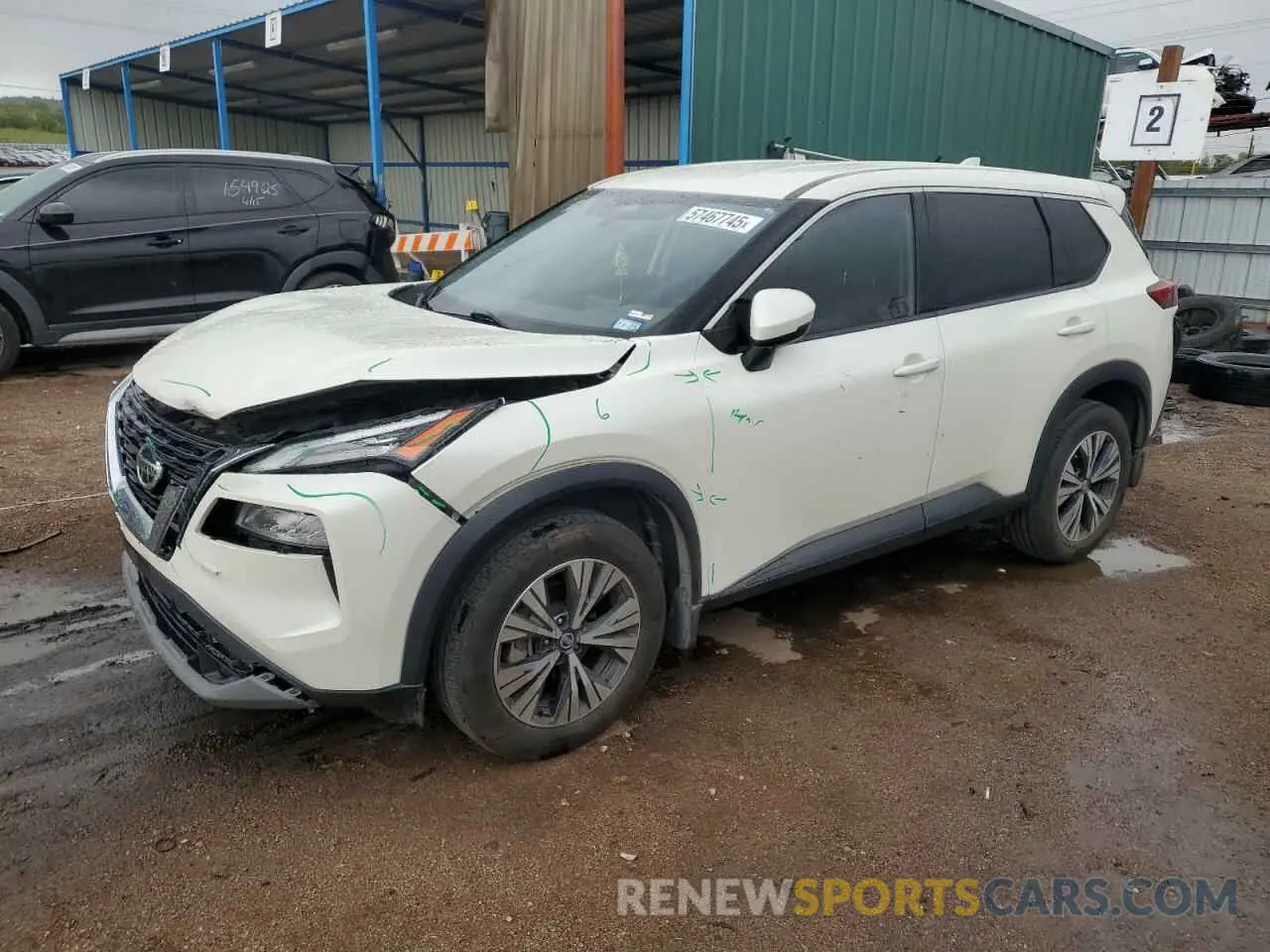 1 Photograph of a damaged car JN8AT3BA9MW013338 NISSAN ROGUE 2021