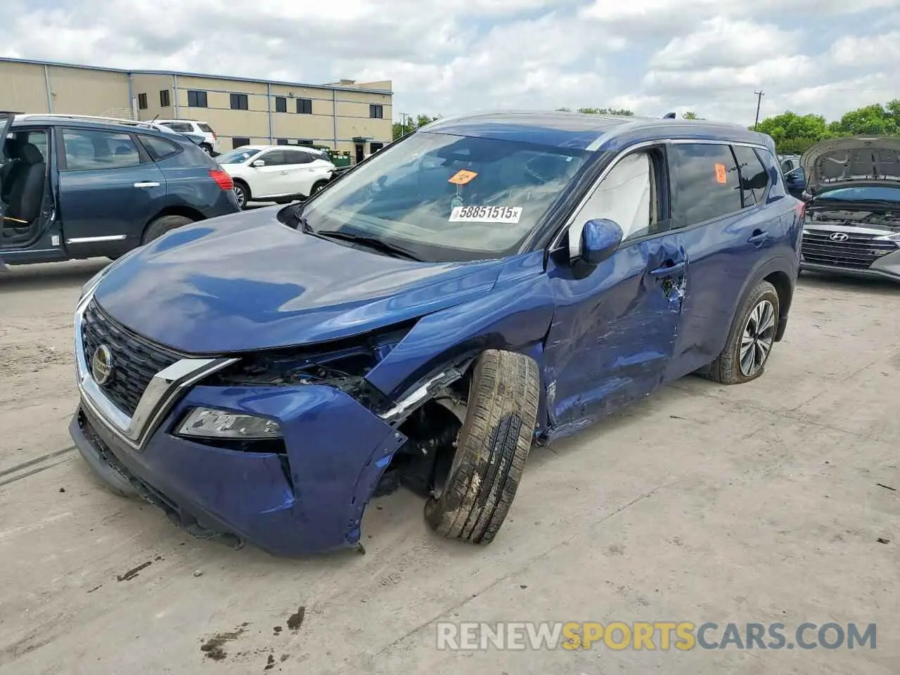 1 Photograph of a damaged car JN8AT3BAXMW022680 NISSAN ROGUE 2021