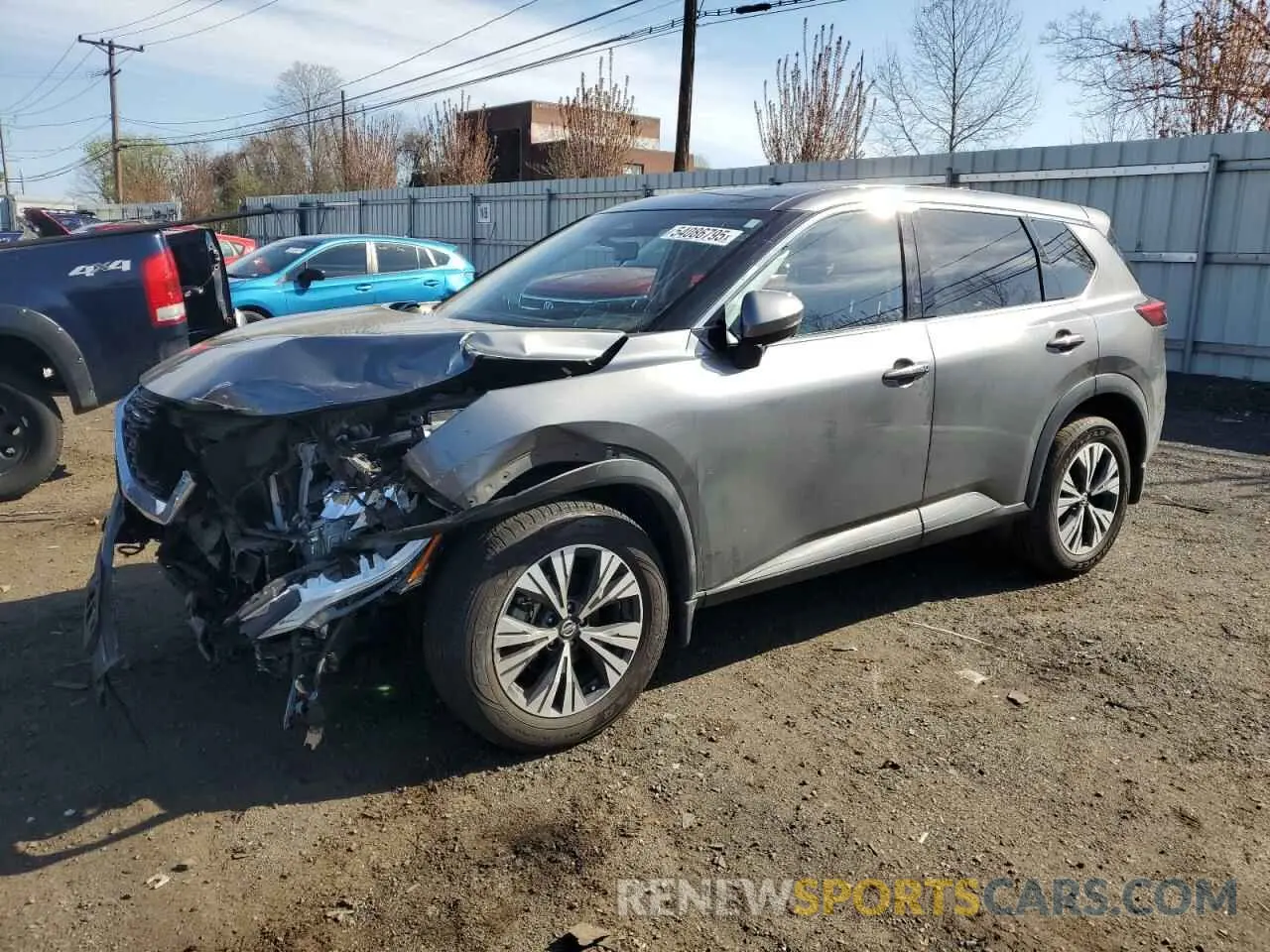 1 Photograph of a damaged car JN8AT3BB1MW209850 NISSAN ROGUE 2021