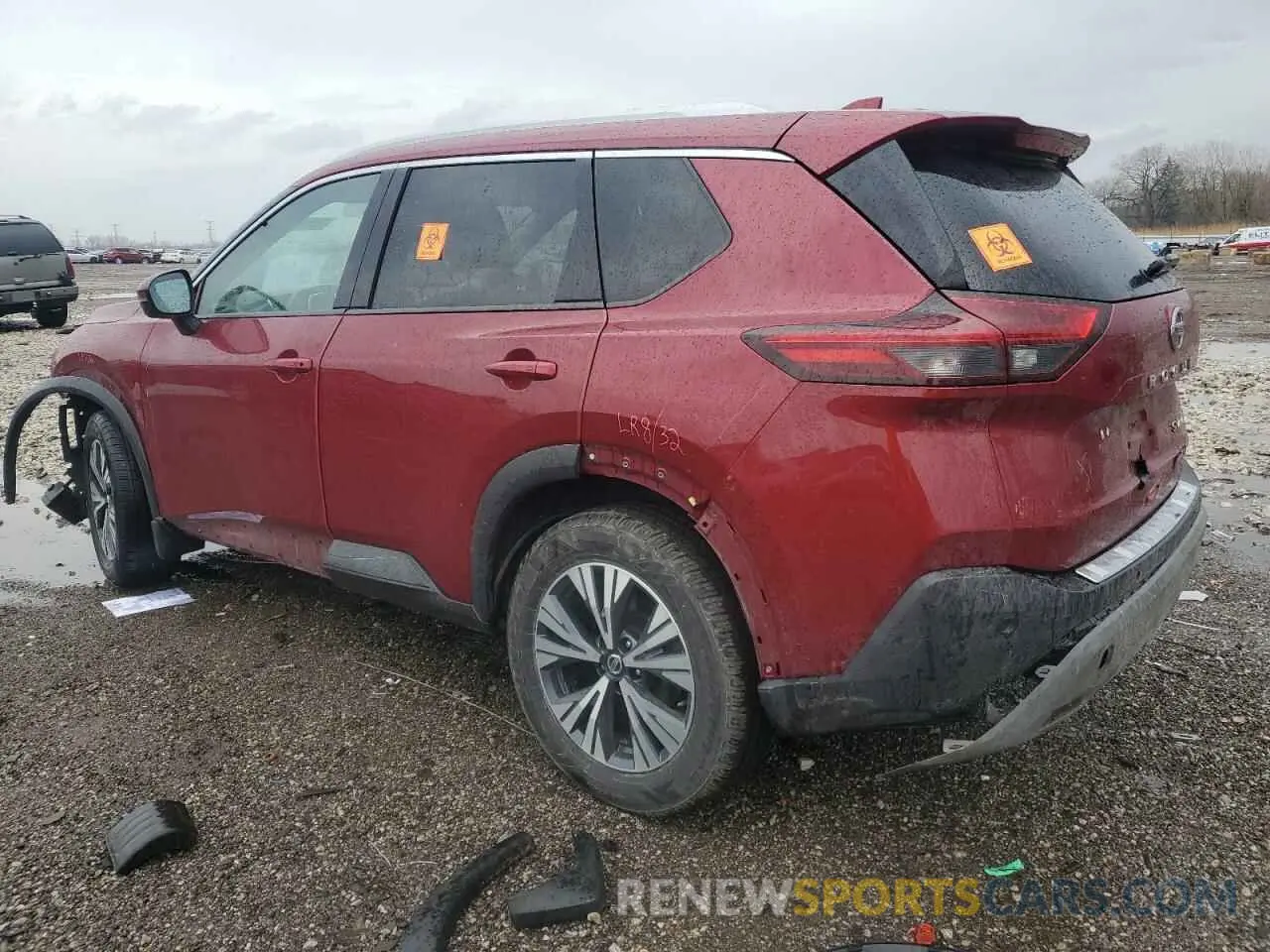 2 Photograph of a damaged car JN8AT3BB1MW227975 NISSAN ROGUE 2021