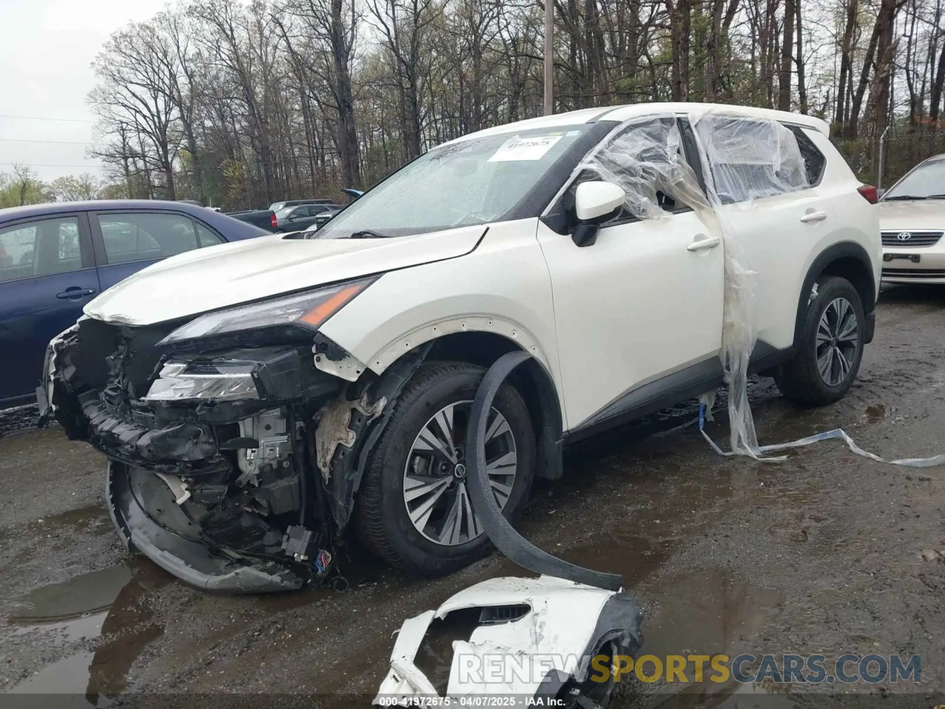 2 Photograph of a damaged car JN8AT3BB1MW232187 NISSAN ROGUE 2021