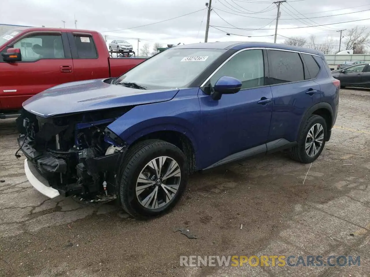 1 Photograph of a damaged car JN8AT3BB5MW224111 NISSAN ROGUE 2021