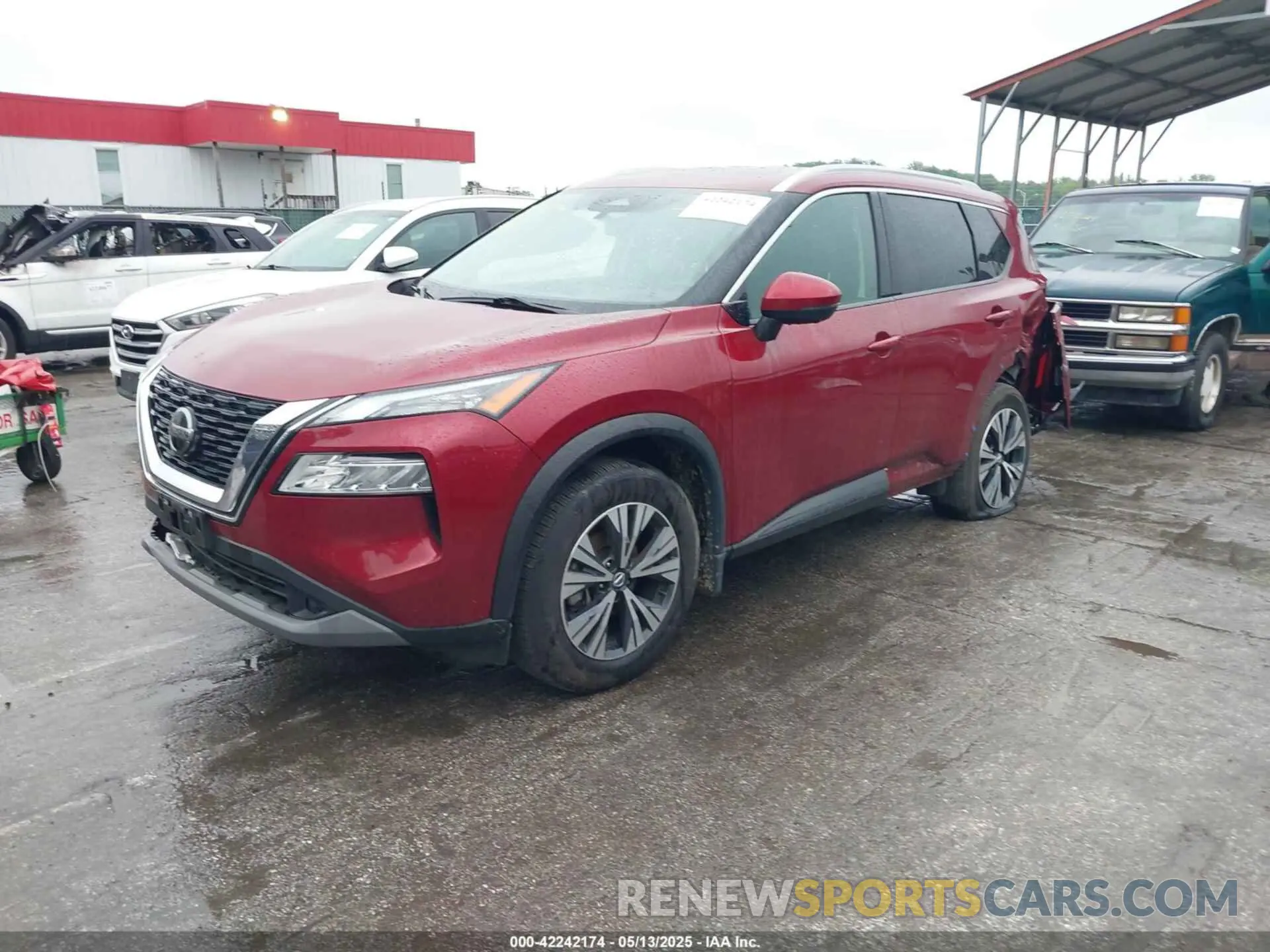 2 Photograph of a damaged car JN8AT3BB6MW207303 NISSAN ROGUE 2021