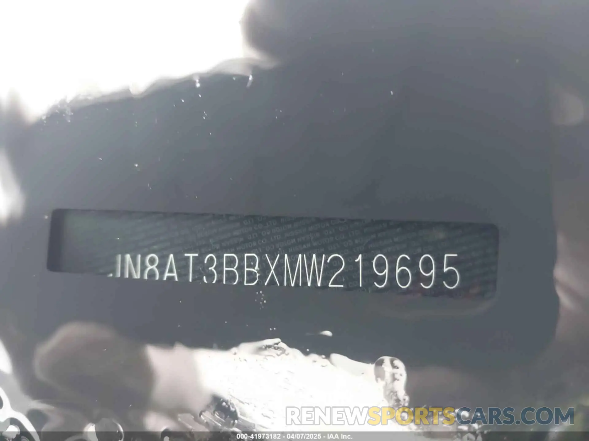 9 Photograph of a damaged car JN8AT3BBXMW219695 NISSAN ROGUE 2021