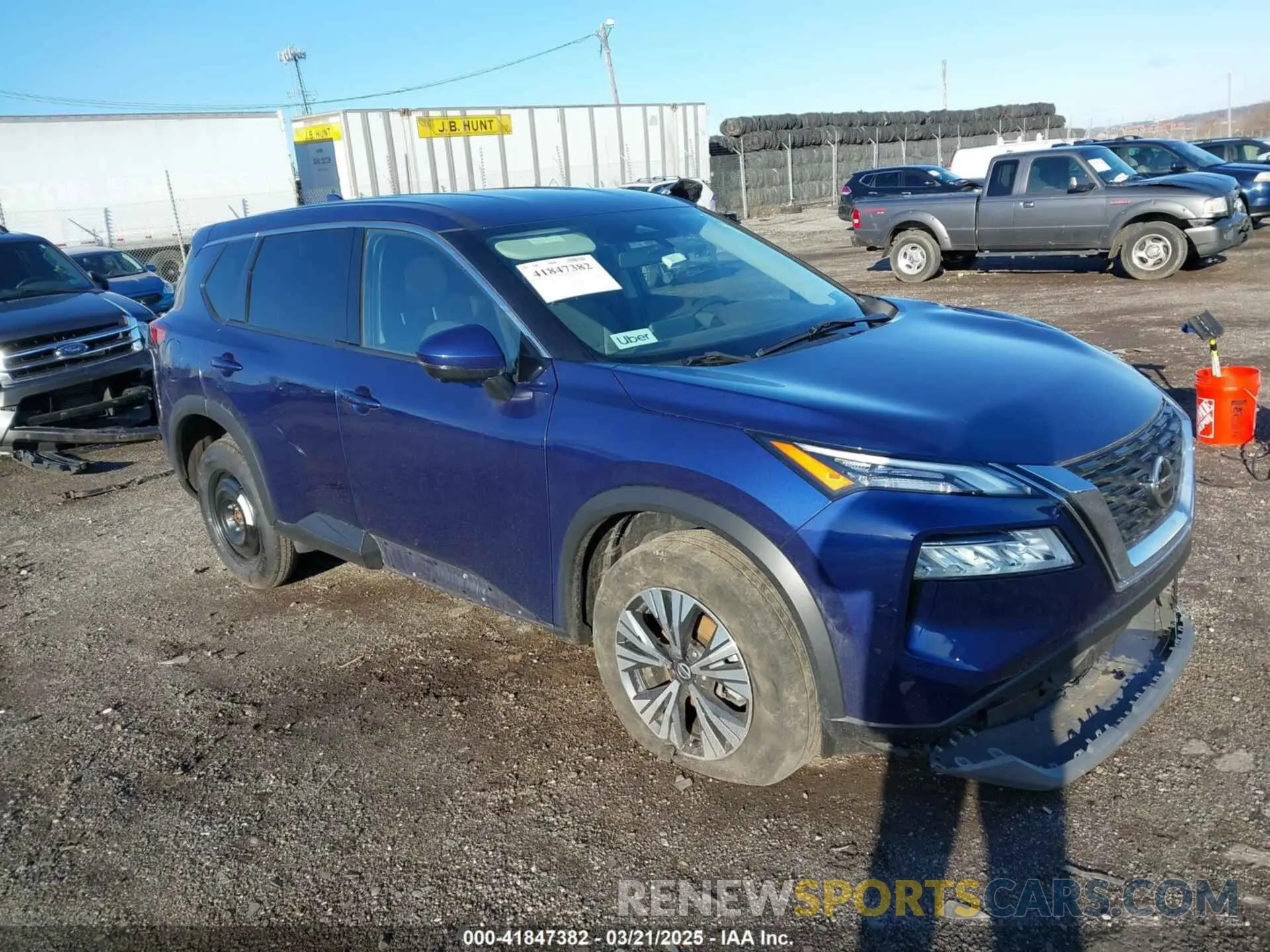 1 Photograph of a damaged car JN8AT3BBXMW225142 NISSAN ROGUE 2021