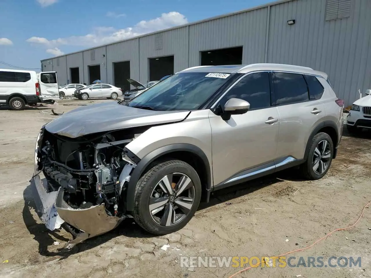 1 Photograph of a damaged car JN8AT3CB3MW237633 NISSAN ROGUE 2021