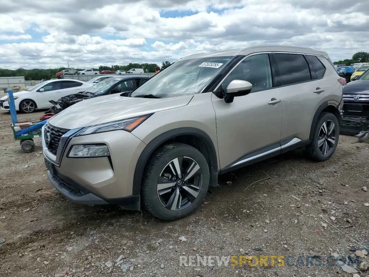 1 Photograph of a damaged car JN8AT3CB6MW236900 NISSAN ROGUE 2021