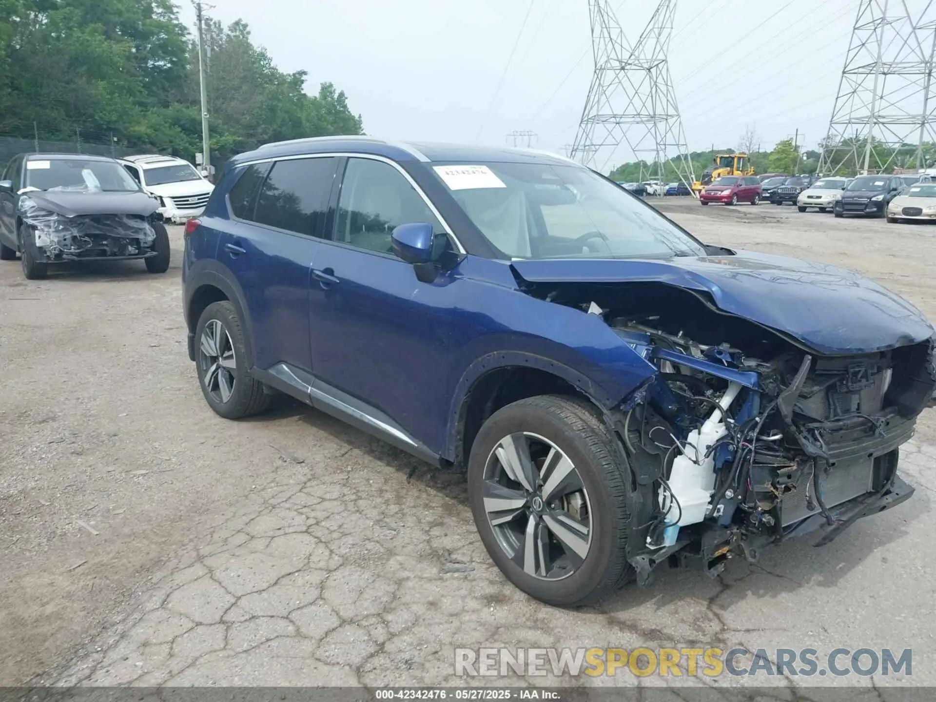 1 Photograph of a damaged car JN8AT3CB9MW219332 NISSAN ROGUE 2021