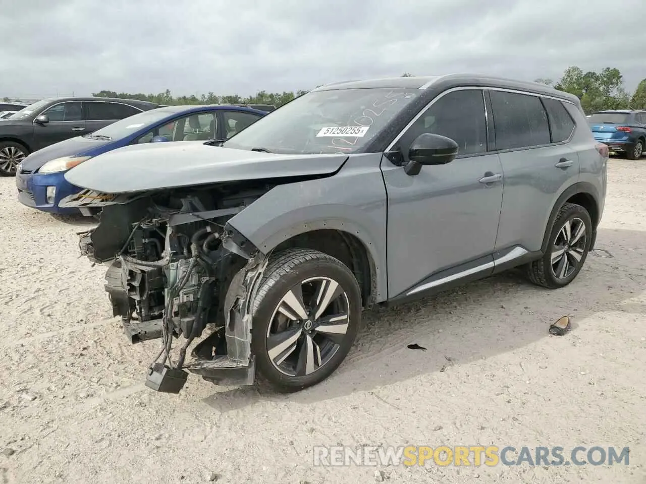 1 Photograph of a damaged car JN8AT3DC1MW100780 NISSAN ROGUE 2021