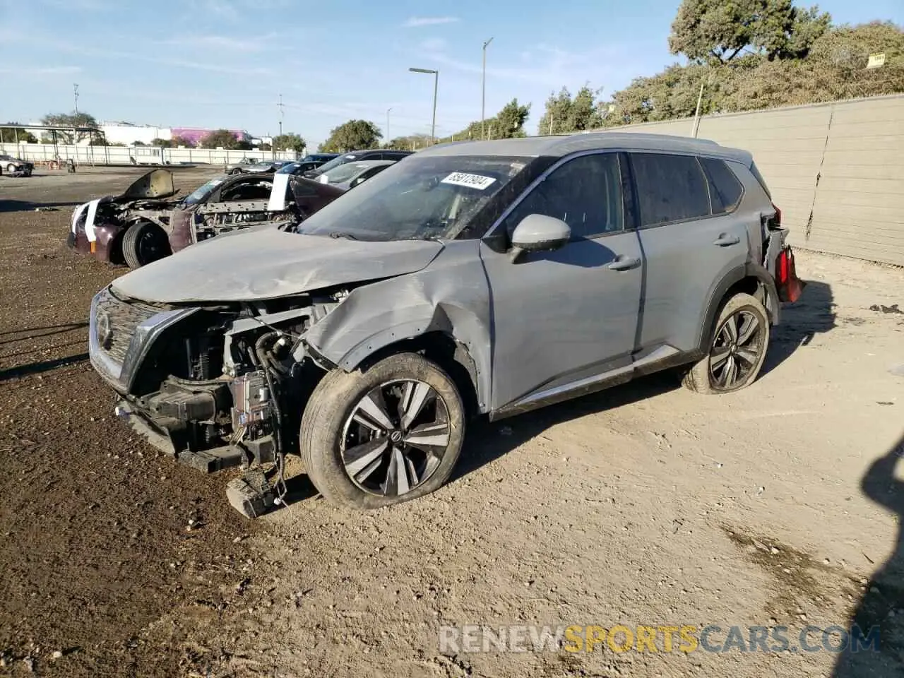 1 Photograph of a damaged car JN8AT3DC2MW100142 NISSAN ROGUE 2021