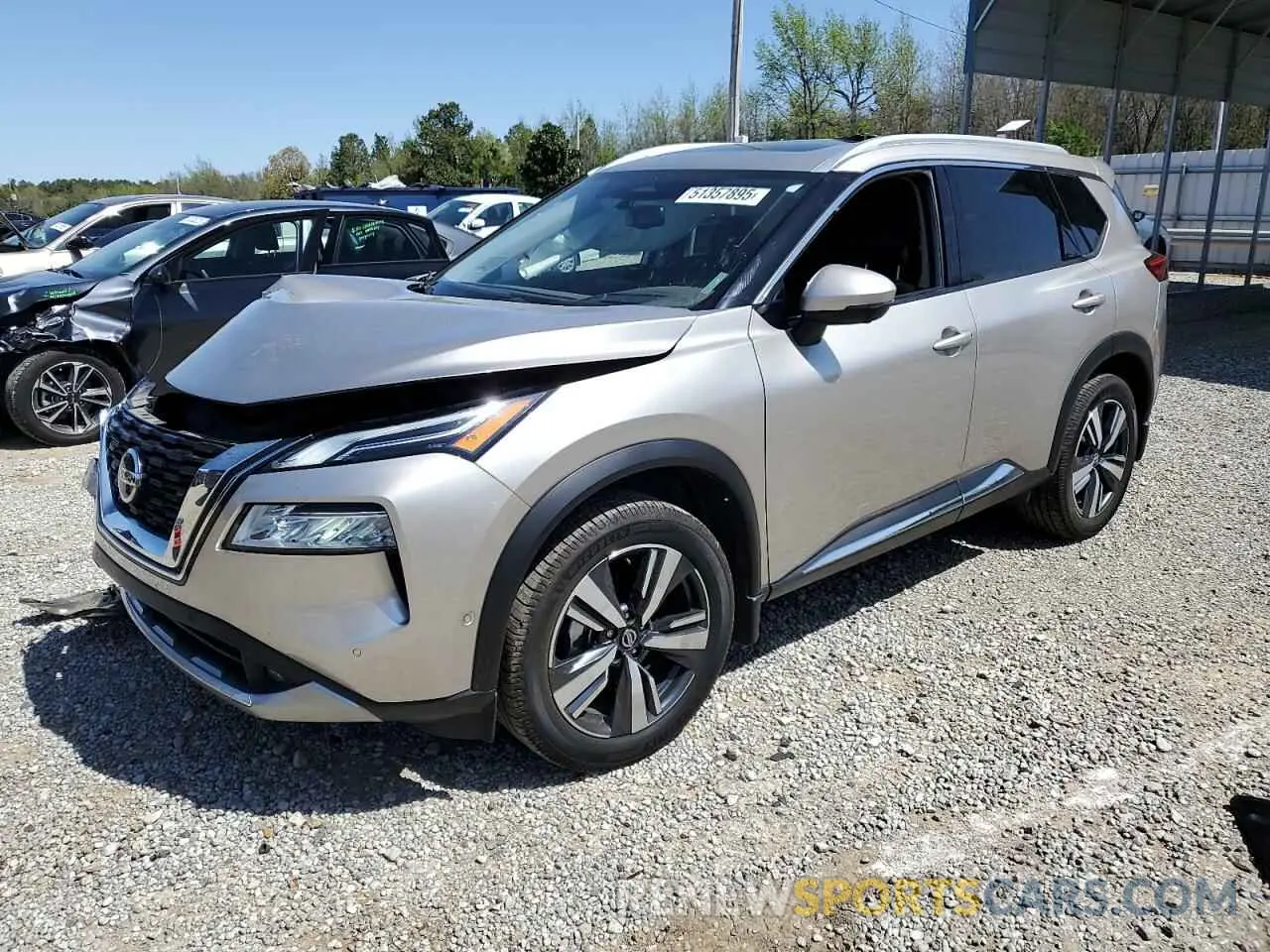 1 Photograph of a damaged car JN8AT3DC3MW107732 NISSAN ROGUE 2021