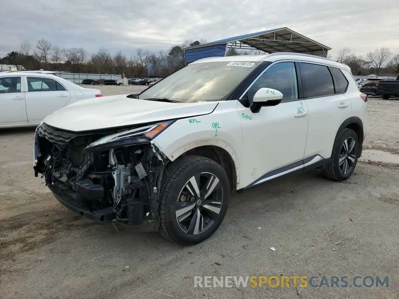 1 Photograph of a damaged car JN8AT3DC8MW107886 NISSAN ROGUE 2021