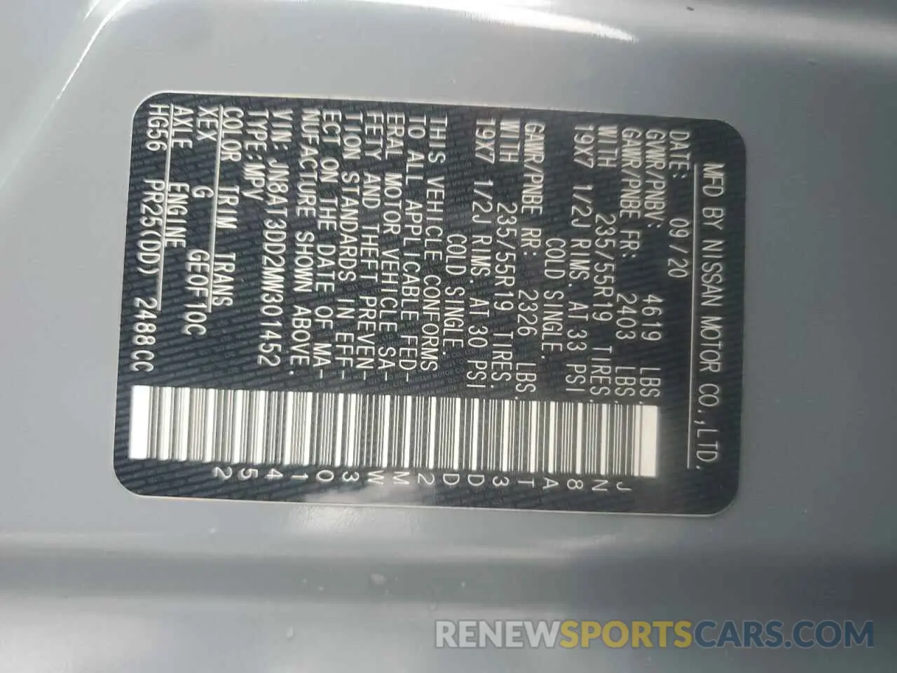 13 Photograph of a damaged car JN8AT3DD2MW301452 NISSAN ROGUE 2021