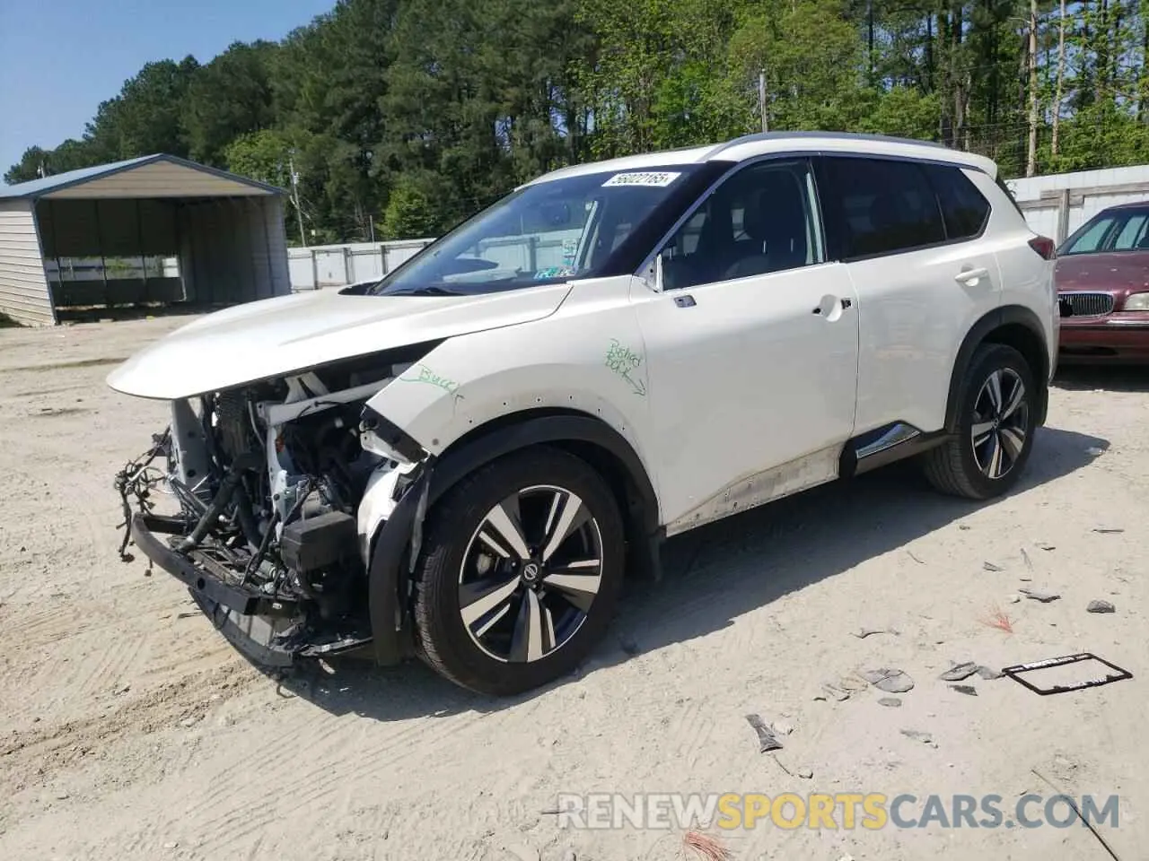 1 Photograph of a damaged car JN8AT3DD4MW313599 NISSAN ROGUE 2021