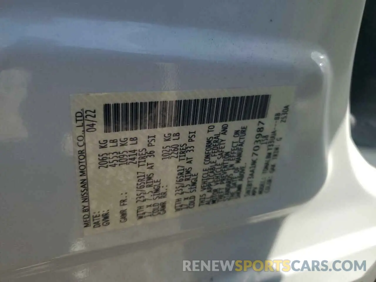 14 Photograph of a damaged car 5N1BT3AA1NC703987 NISSAN ROGUE 2022