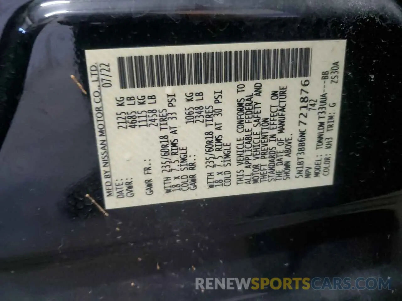 13 Photograph of a damaged car 5N1BT3BB6NC721876 NISSAN ROGUE 2022