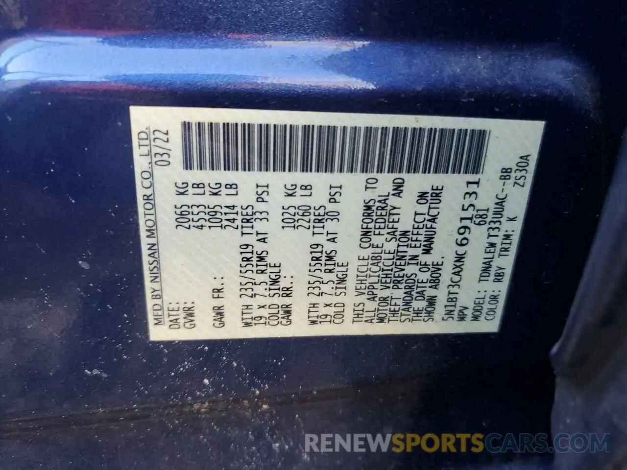 16 Photograph of a damaged car 5N1BT3CAXNC691531 NISSAN ROGUE 2022