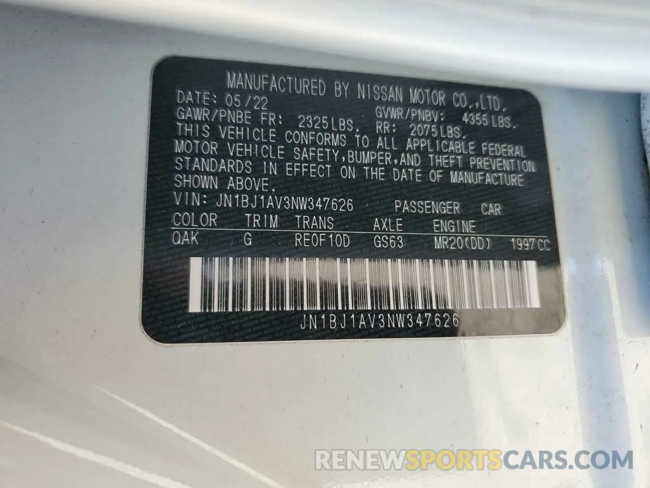 13 Photograph of a damaged car JN1BJ1AV3NW347626 NISSAN ROGUE 2022