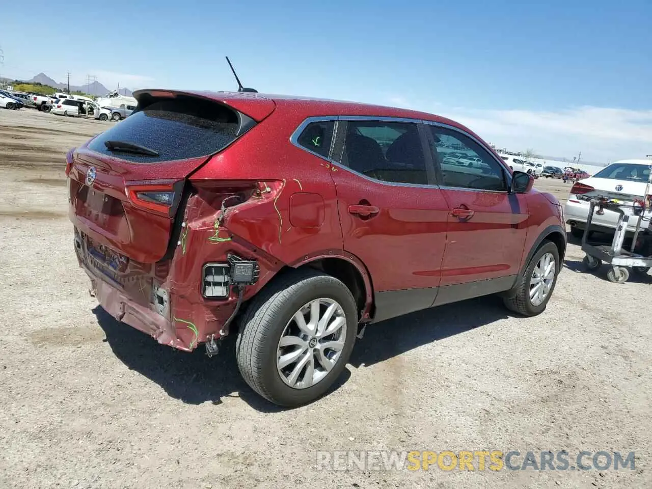 3 Photograph of a damaged car JN1BJ1AV7NW346690 NISSAN ROGUE 2022