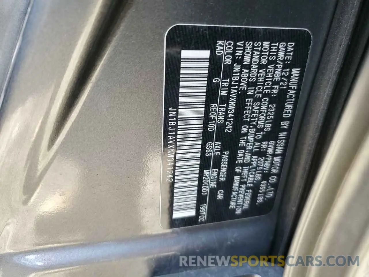 13 Photograph of a damaged car JN1BJ1AVXNW341242 NISSAN ROGUE 2022