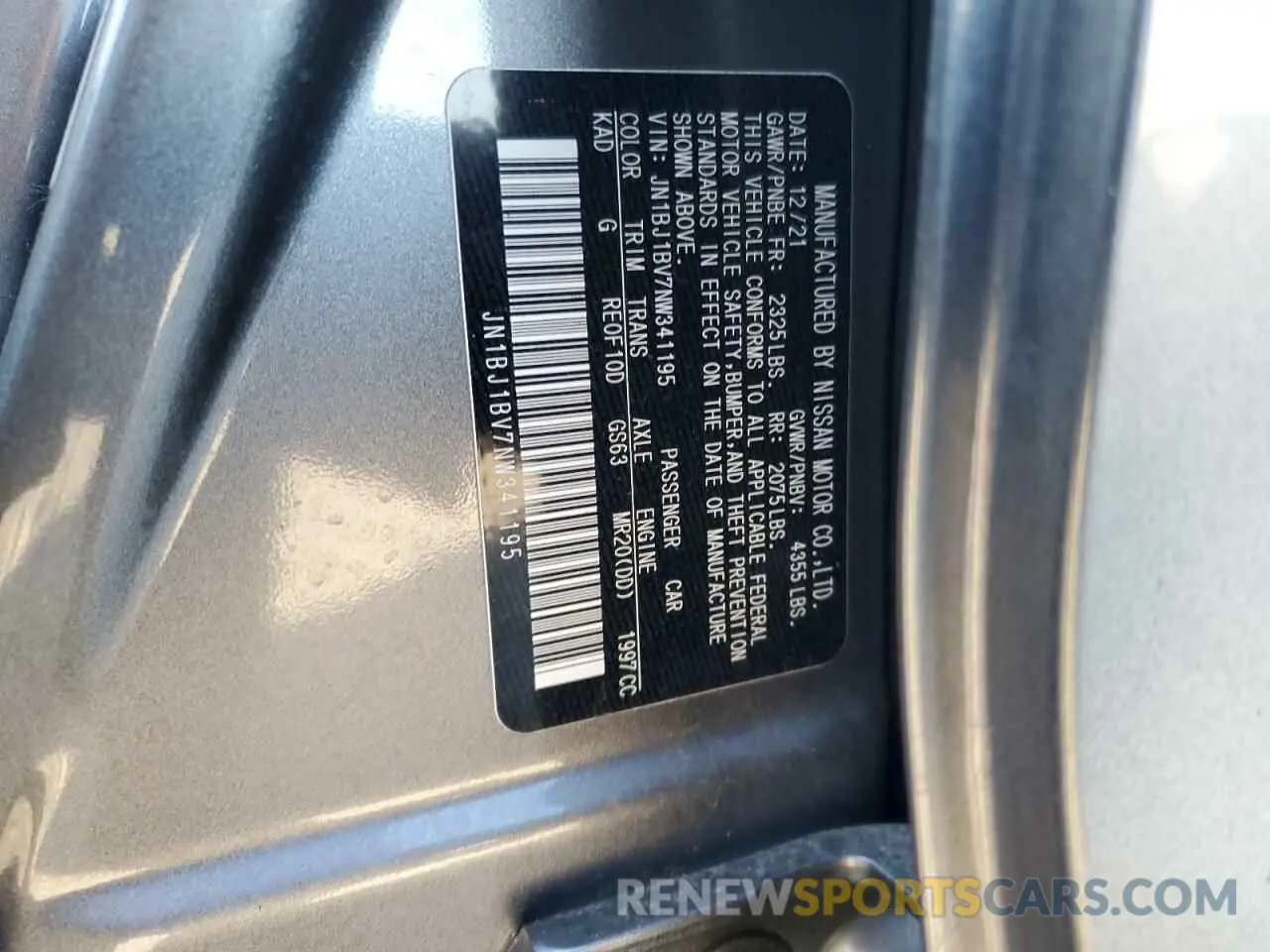 13 Photograph of a damaged car JN1BJ1BV7NW341195 NISSAN ROGUE 2022