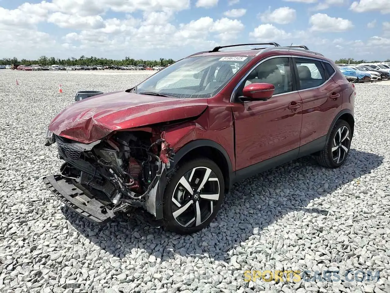 1 Photograph of a damaged car JN1BJ1CV7NW351854 NISSAN ROGUE 2022