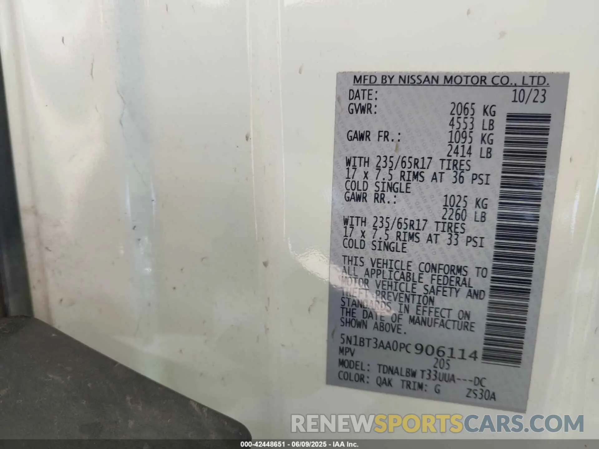 9 Photograph of a damaged car 5N1BT3AA0PC906114 NISSAN ROGUE 2023