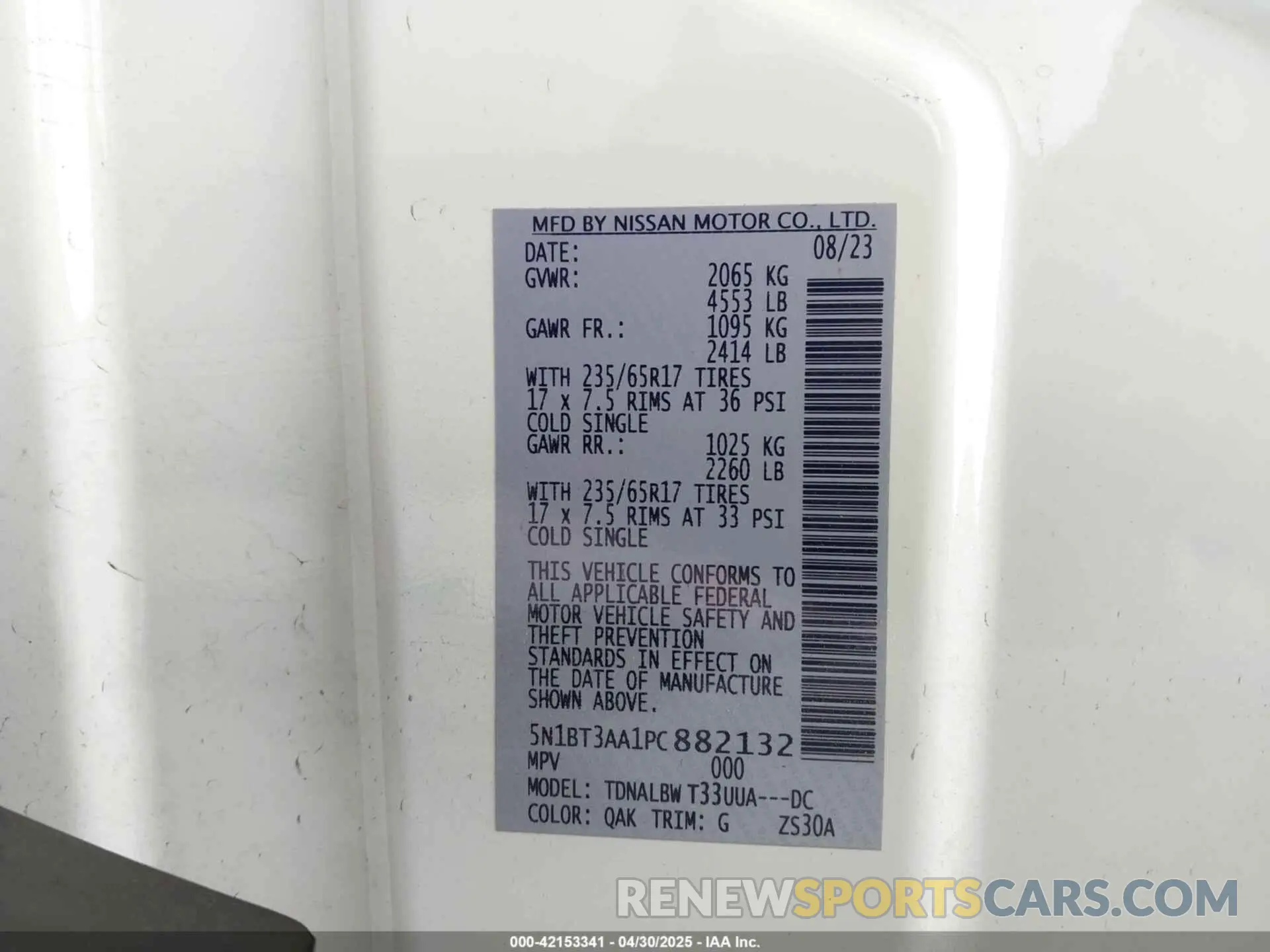9 Photograph of a damaged car 5N1BT3AA1PC882132 NISSAN ROGUE 2023