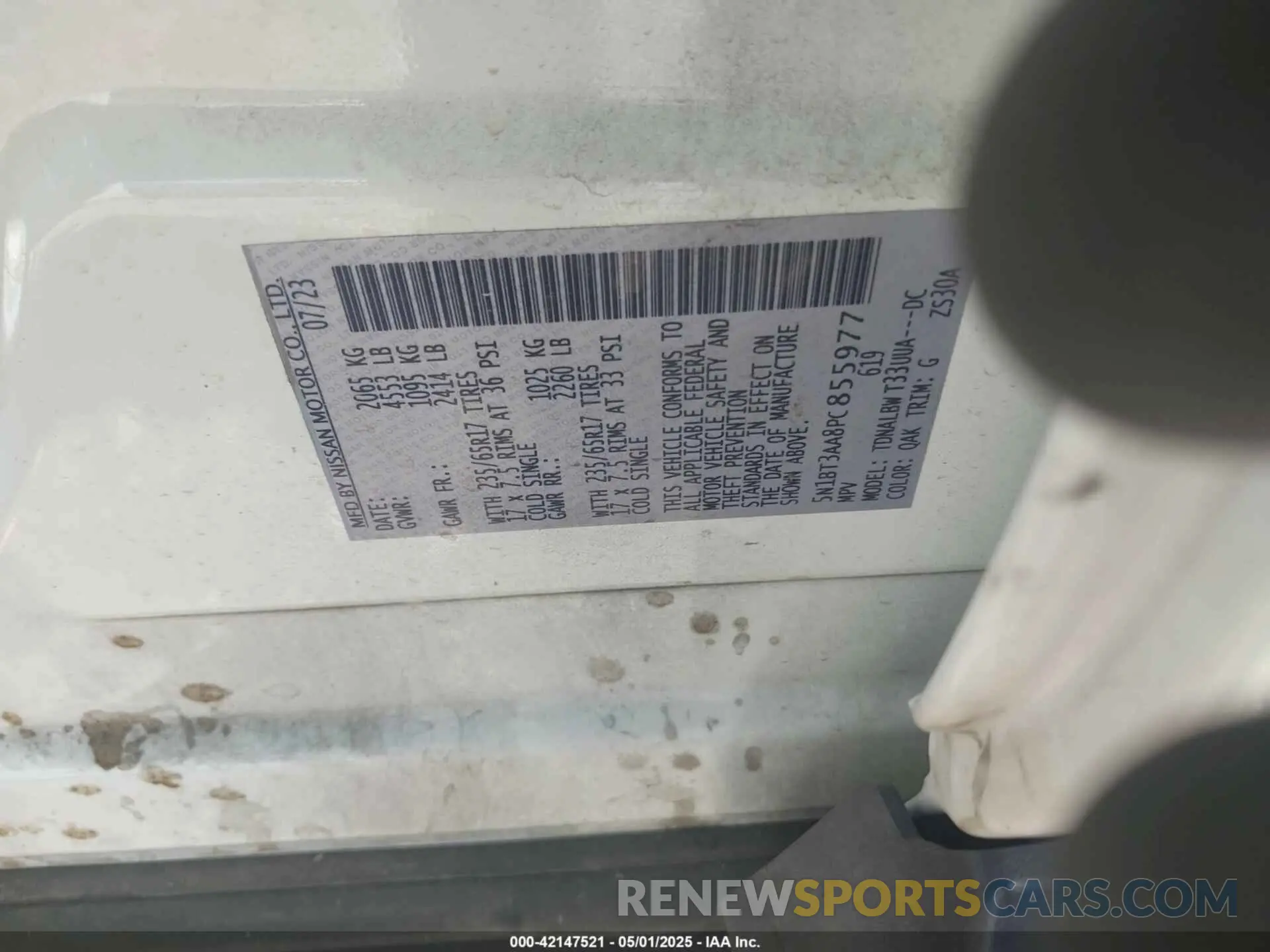 9 Photograph of a damaged car 5N1BT3AA8PC855977 NISSAN ROGUE 2023