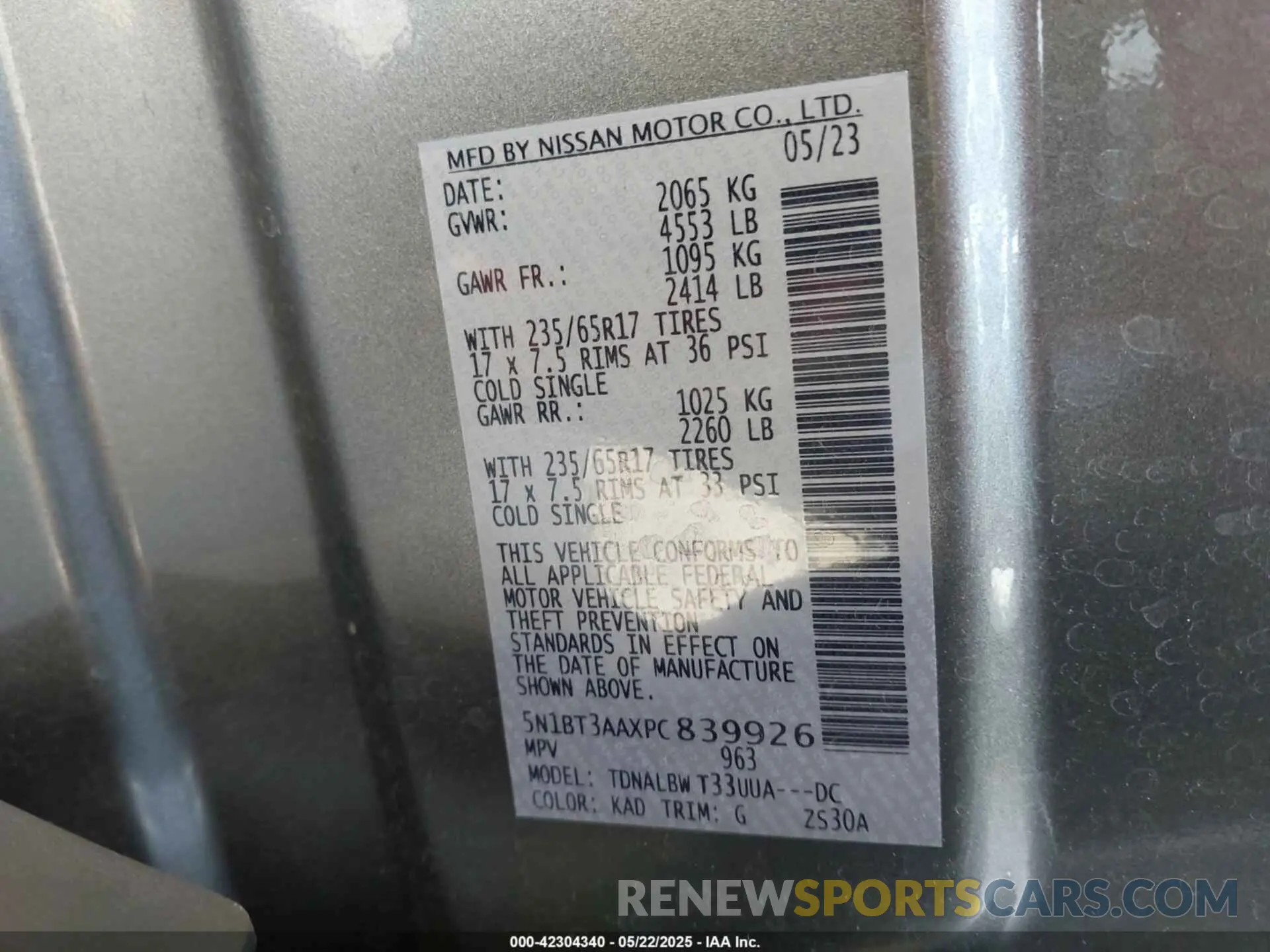 9 Photograph of a damaged car 5N1BT3AAXPC839926 NISSAN ROGUE 2023