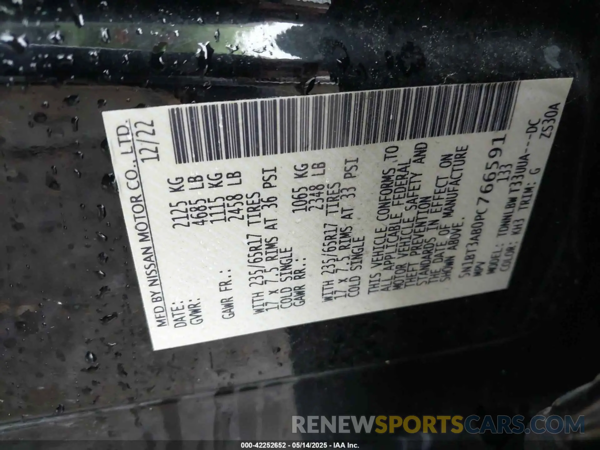 9 Photograph of a damaged car 5N1BT3AB0PC766591 NISSAN ROGUE 2023