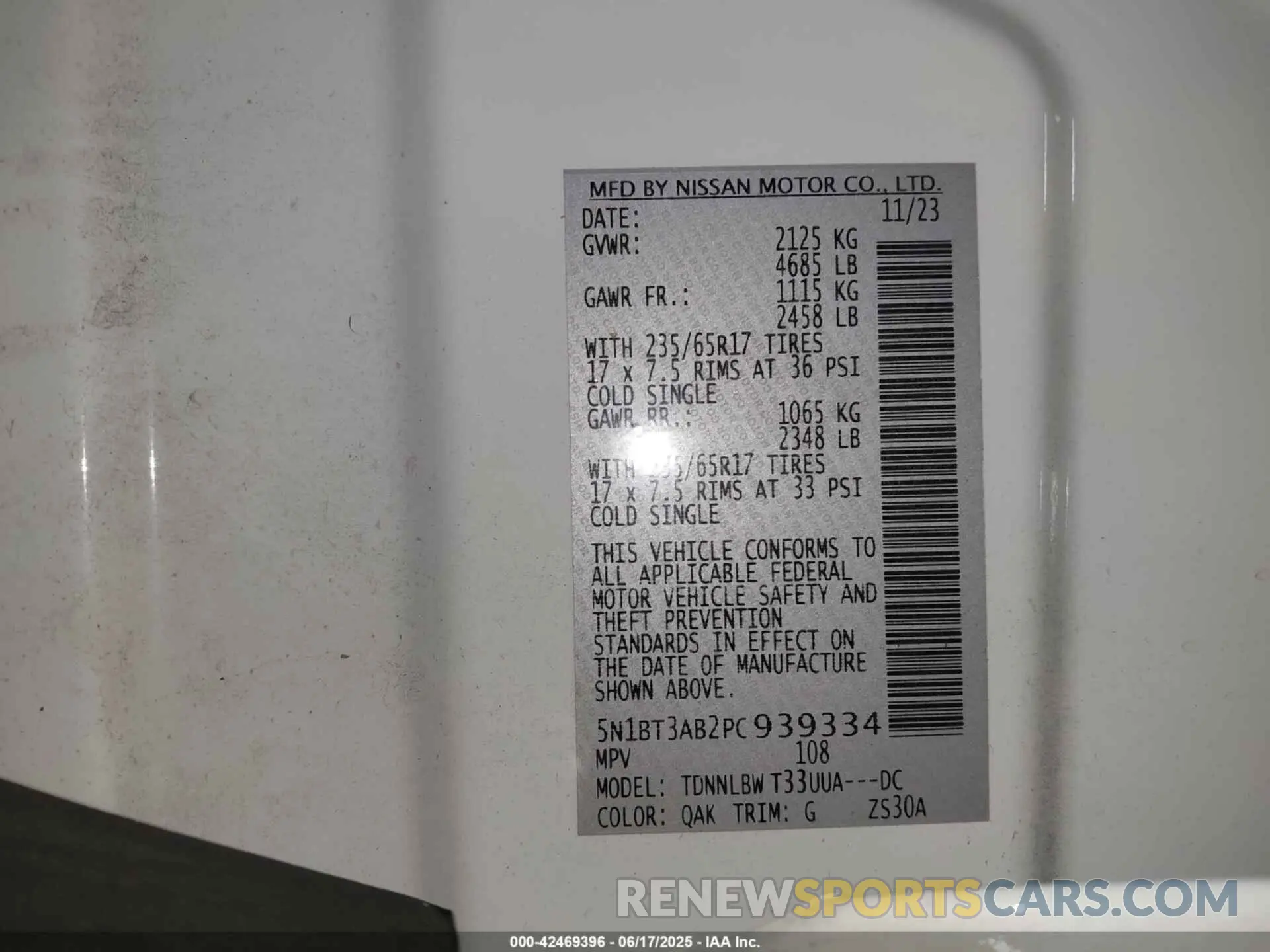 9 Photograph of a damaged car 5N1BT3AB2PC939334 NISSAN ROGUE 2023
