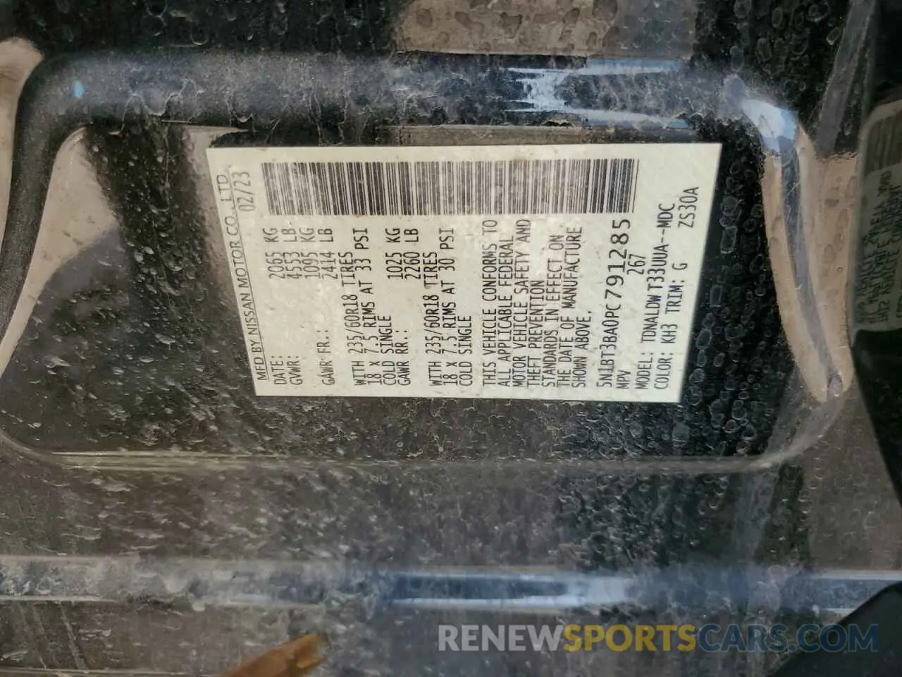 14 Photograph of a damaged car 5N1BT3BA0PC791285 NISSAN ROGUE 2023