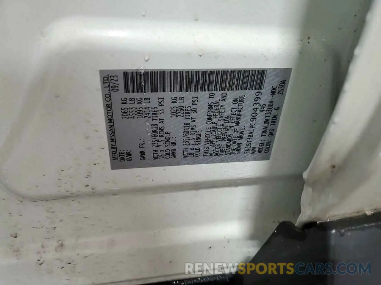 14 Photograph of a damaged car 5N1BT3BA1PC904399 NISSAN ROGUE 2023