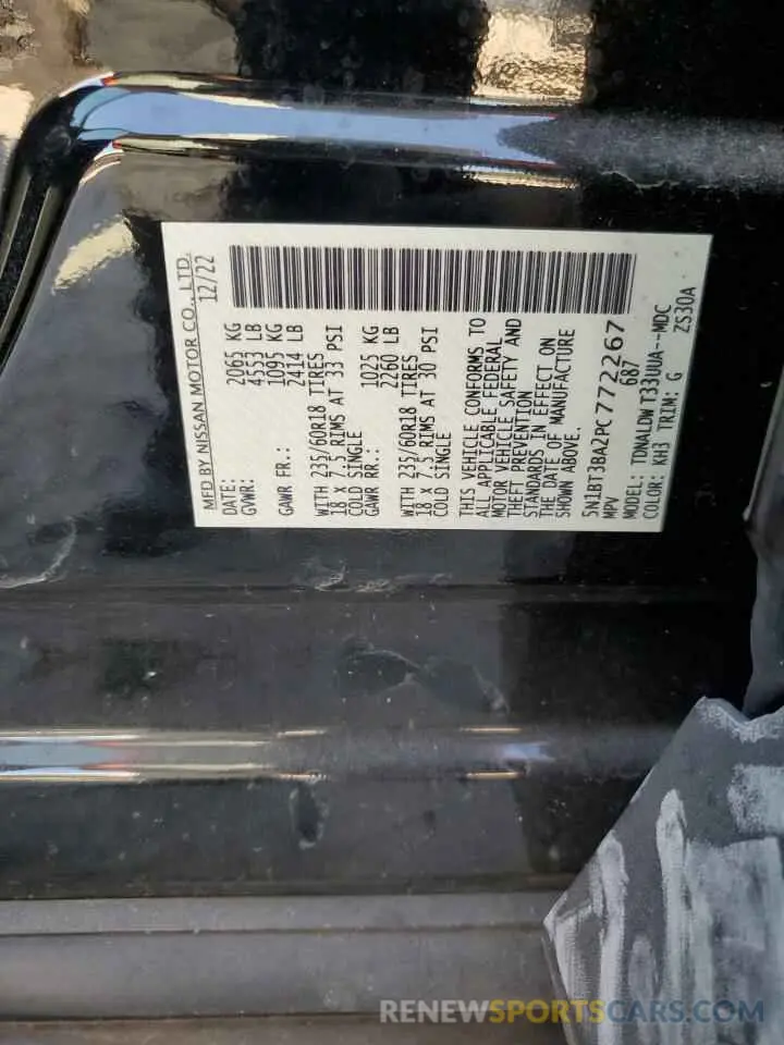 14 Photograph of a damaged car 5N1BT3BA2PC772267 NISSAN ROGUE 2023