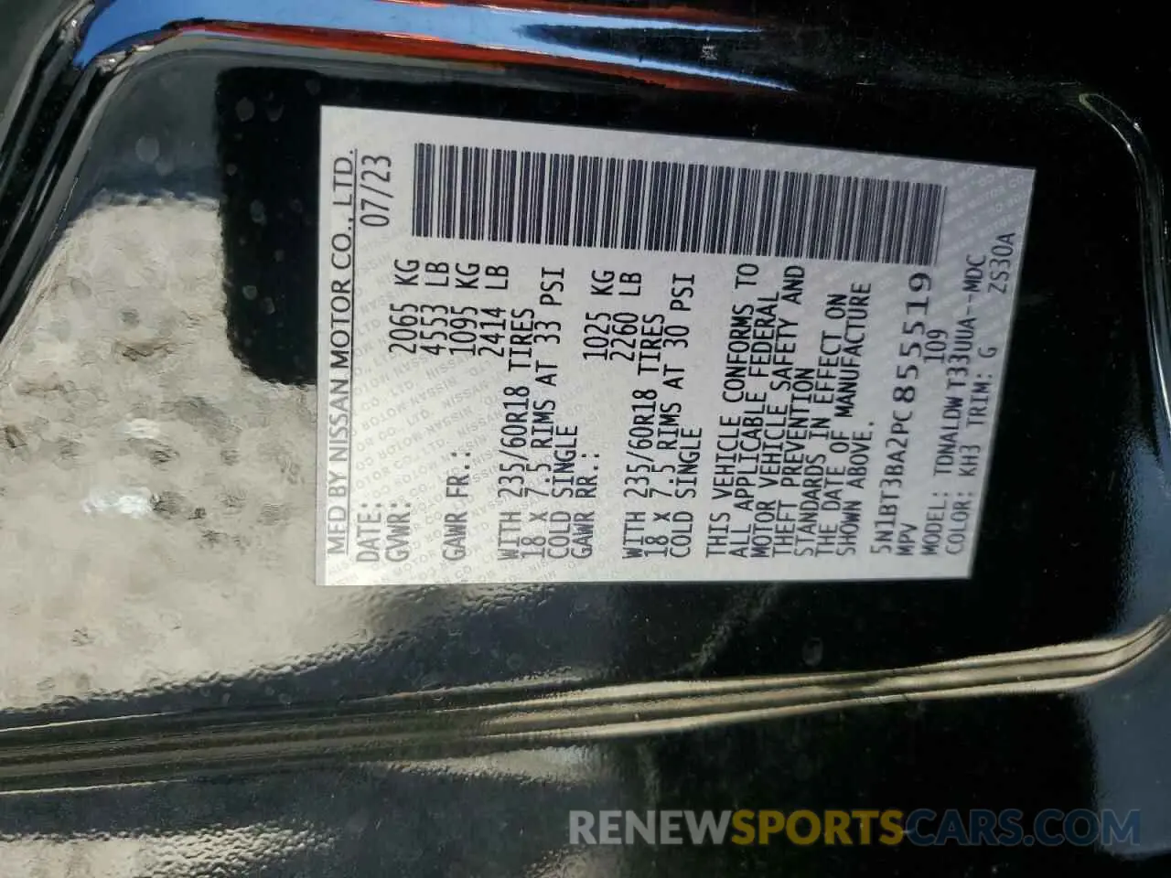 15 Photograph of a damaged car 5N1BT3BA2PC855519 NISSAN ROGUE 2023