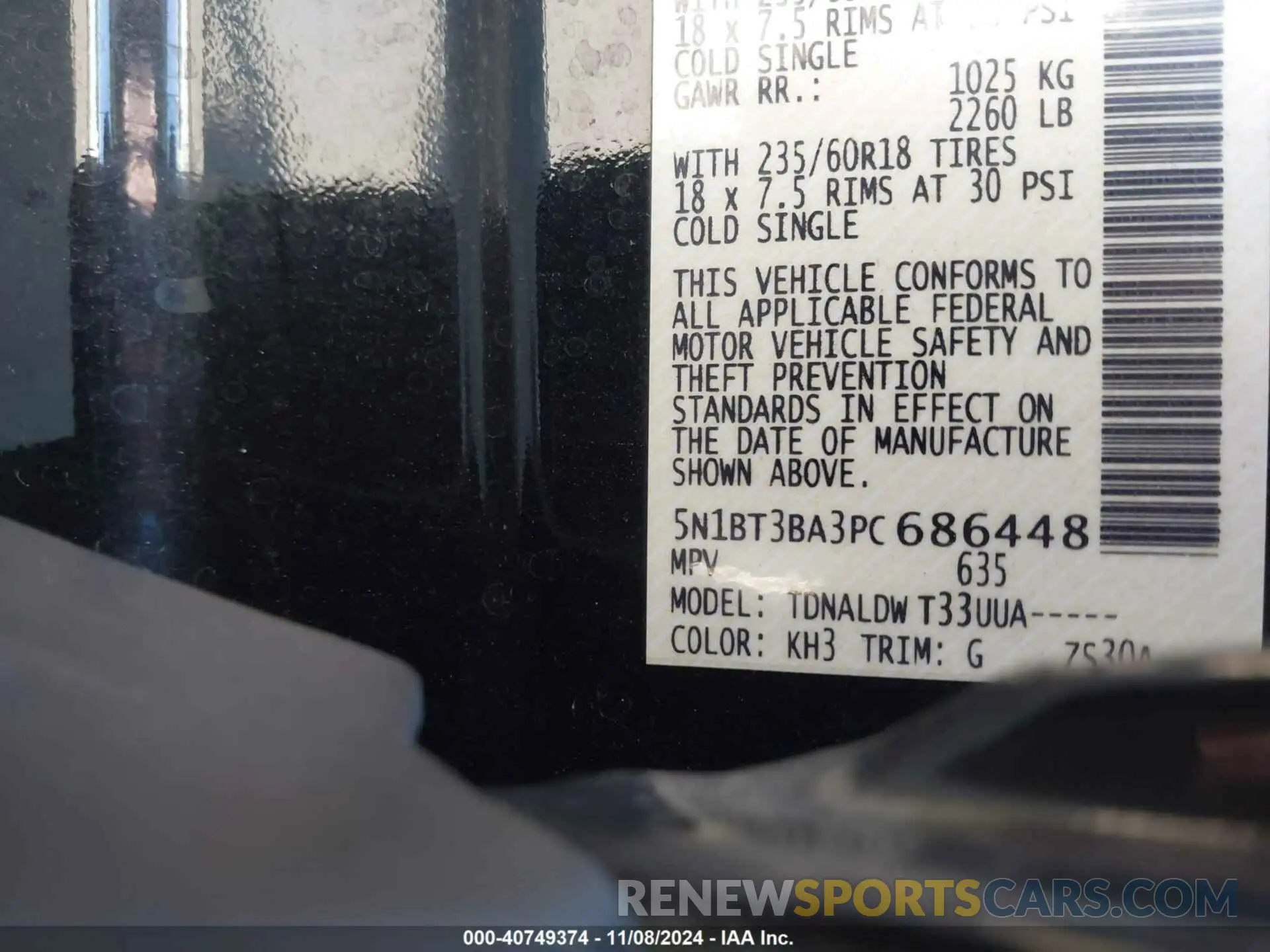 9 Photograph of a damaged car 5N1BT3BA3PC686448 NISSAN ROGUE 2023