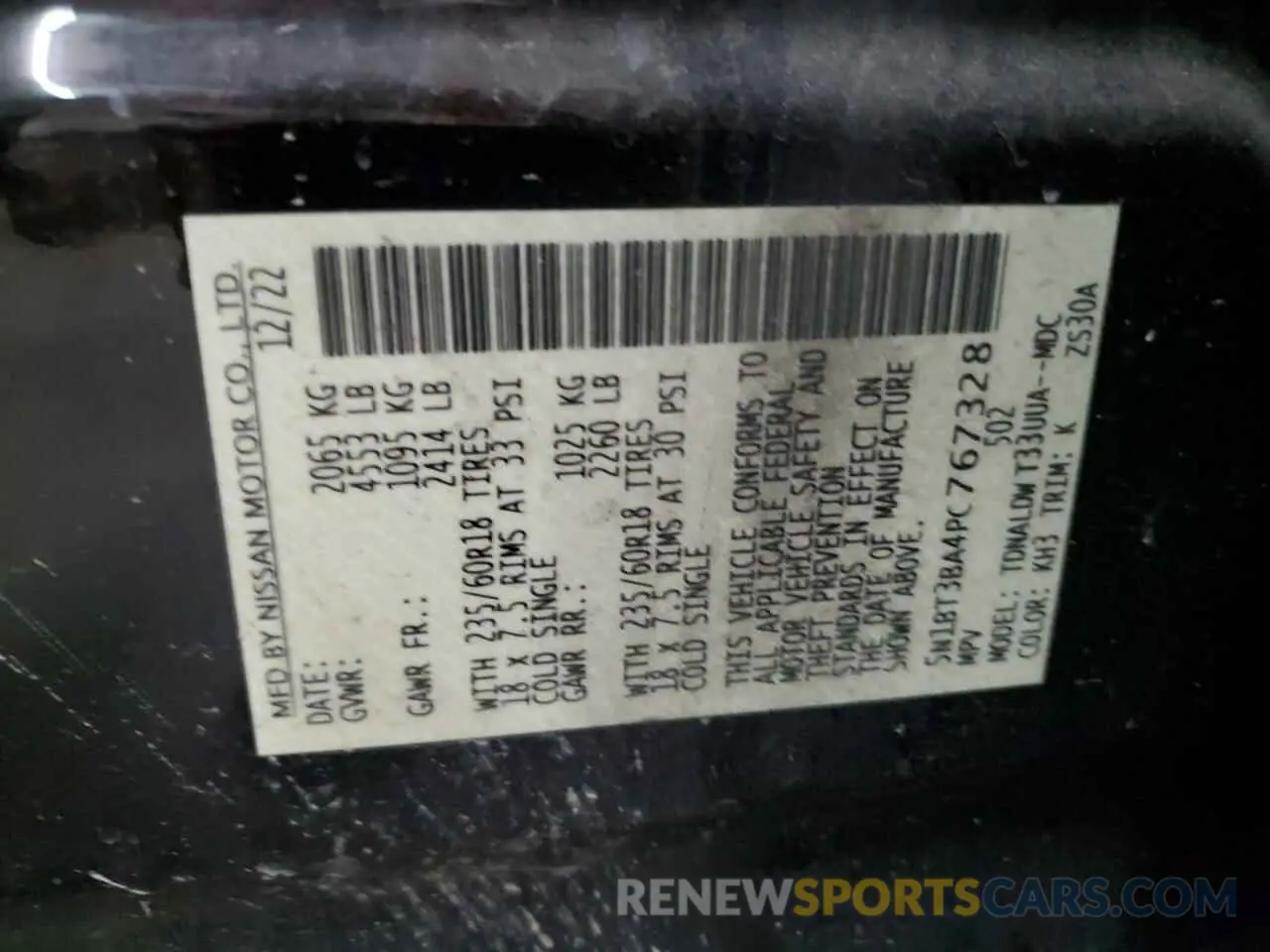14 Photograph of a damaged car 5N1BT3BA4PC767328 NISSAN ROGUE 2023