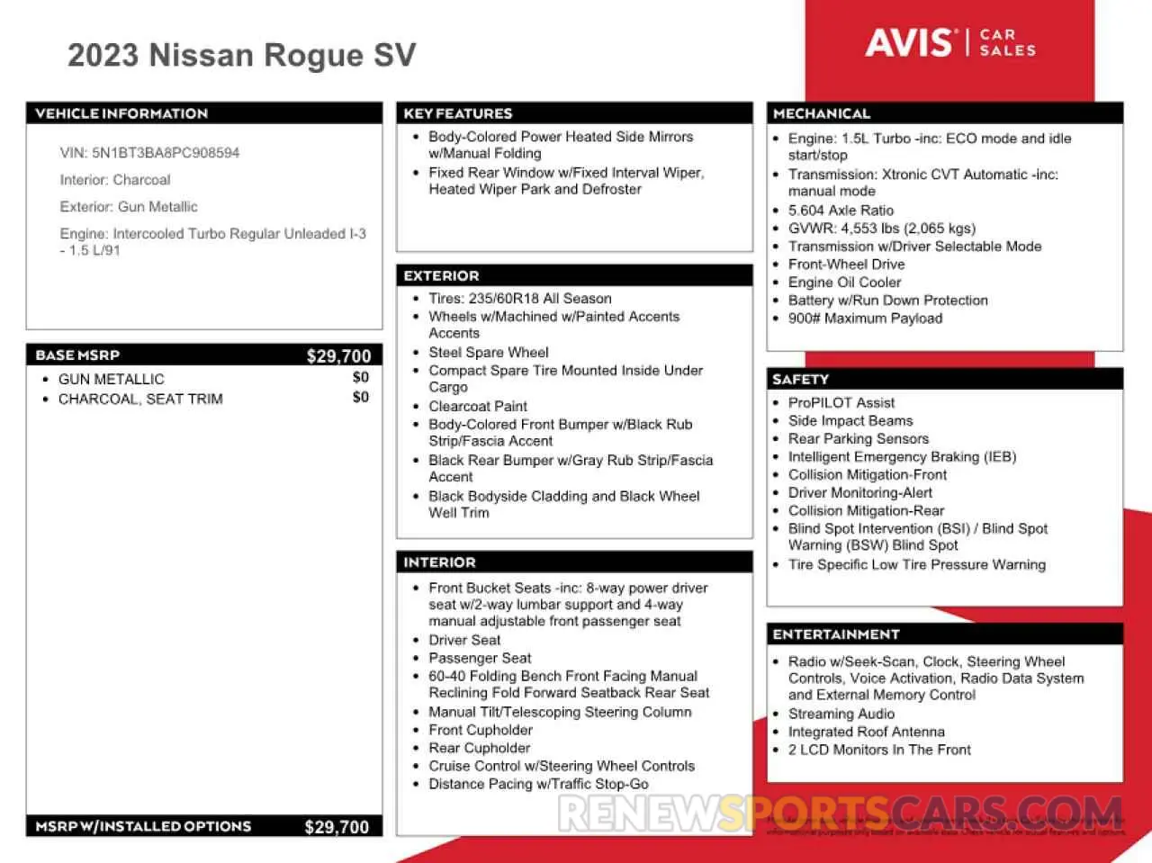 13 Photograph of a damaged car 5N1BT3BA8PC908594 NISSAN ROGUE 2023