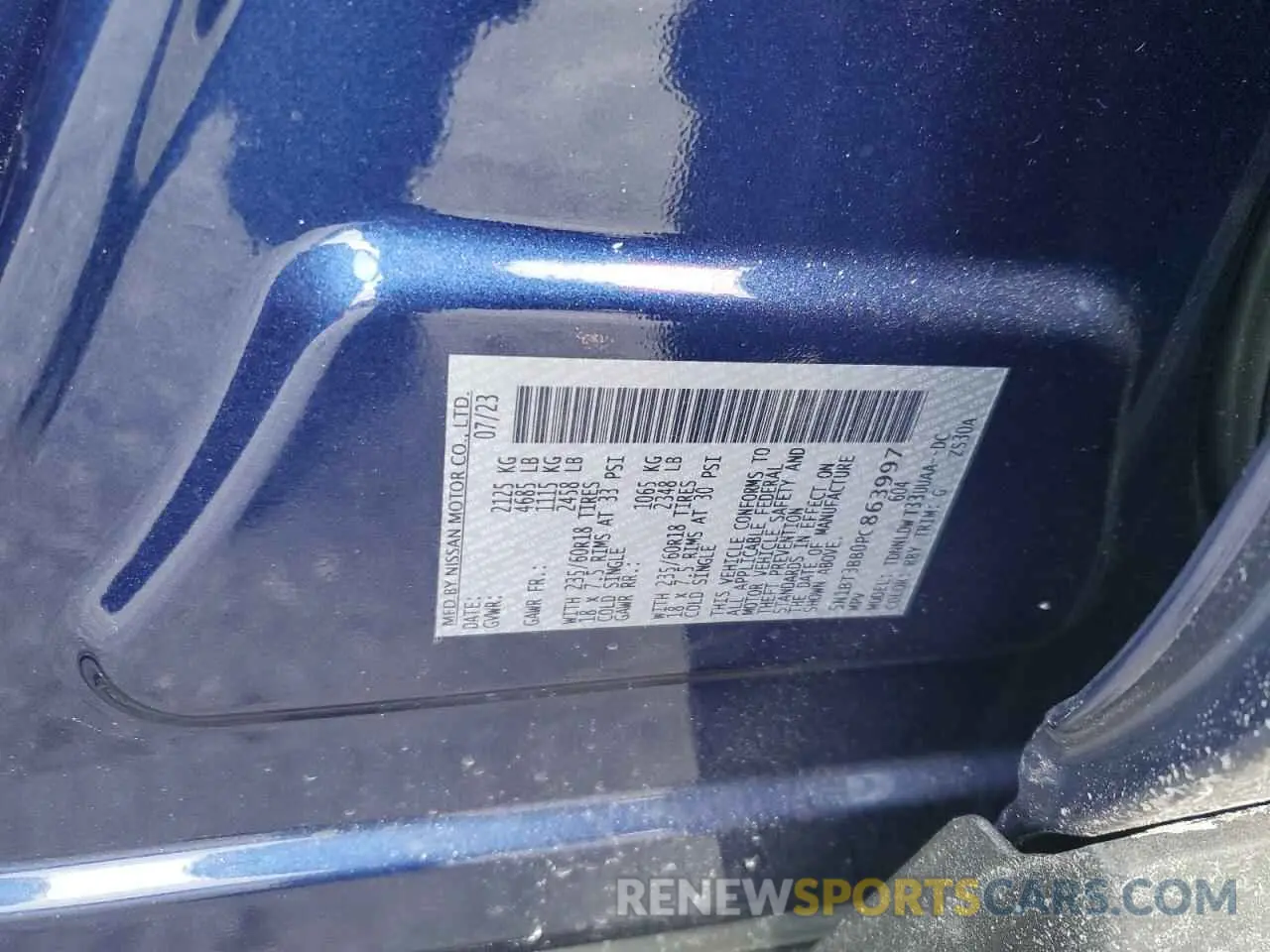 15 Photograph of a damaged car 5N1BT3BB0PC863997 NISSAN ROGUE 2023