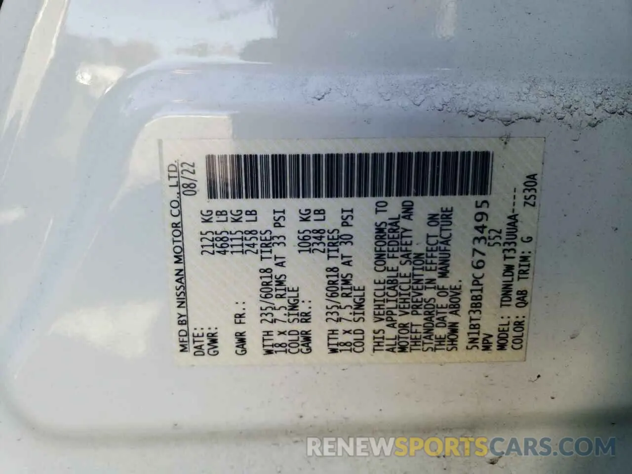 13 Photograph of a damaged car 5N1BT3BB1PC673495 NISSAN ROGUE 2023