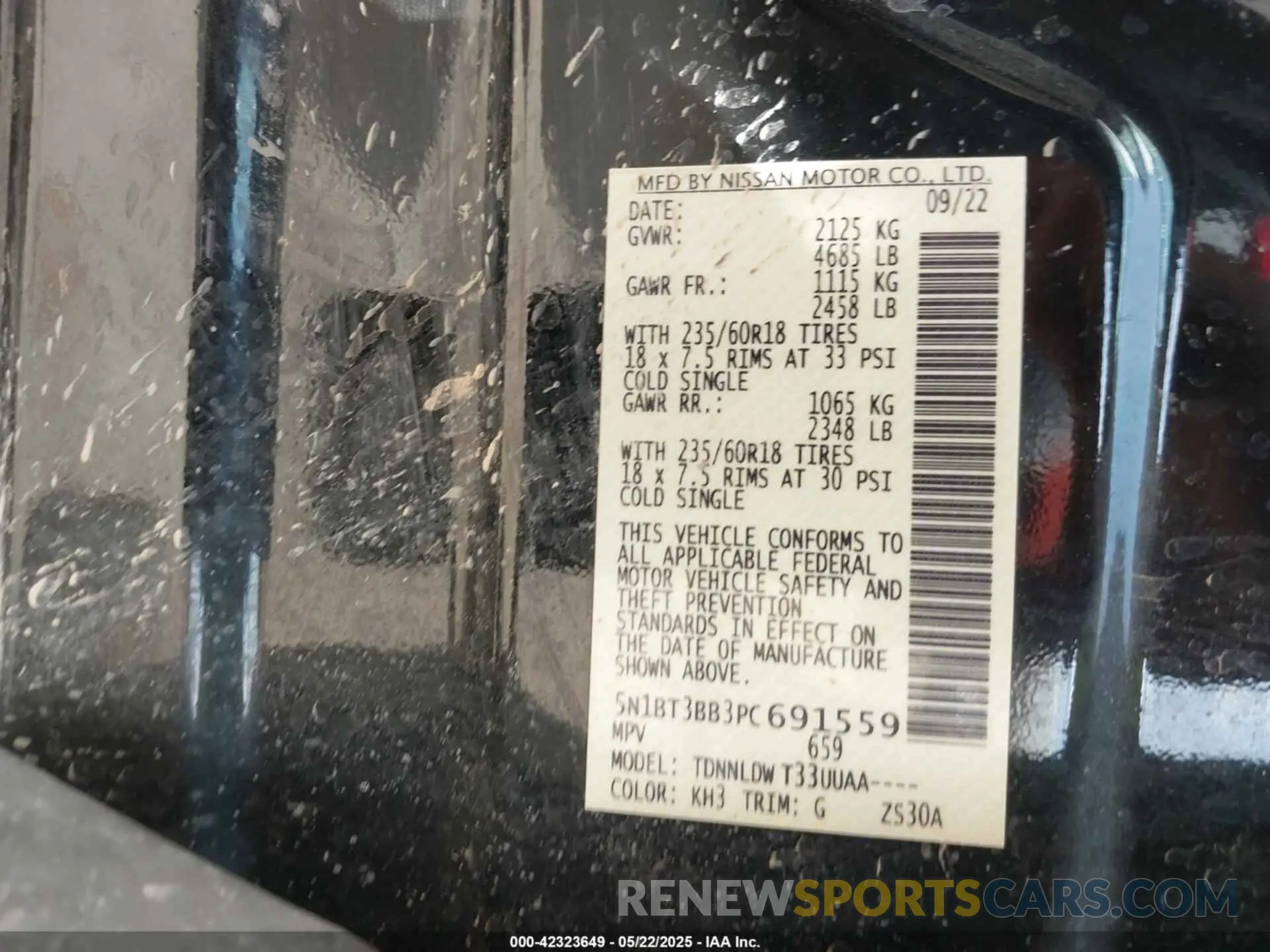 9 Photograph of a damaged car 5N1BT3BB3PC691559 NISSAN ROGUE 2023