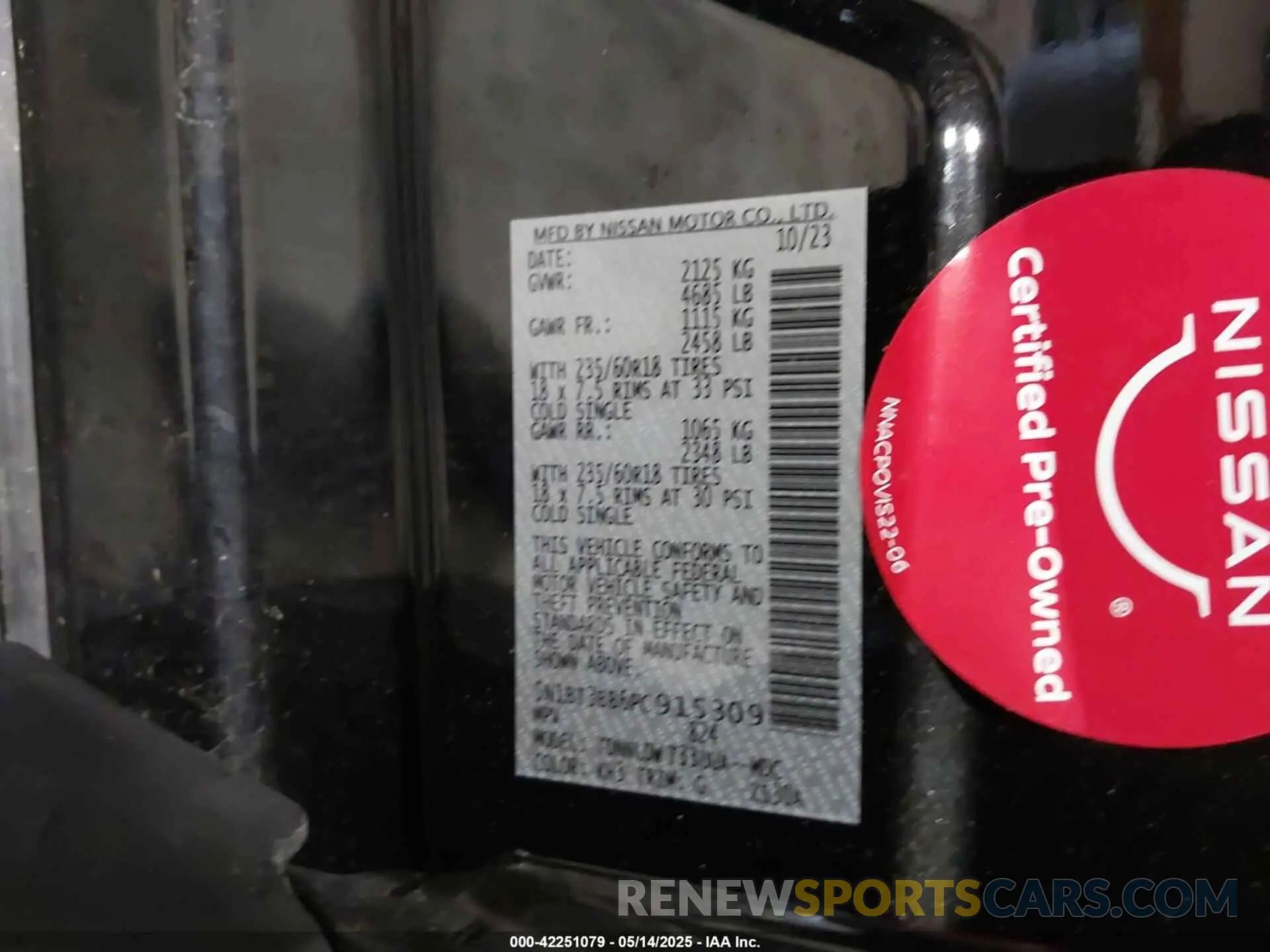 9 Photograph of a damaged car 5N1BT3BB6PC915309 NISSAN ROGUE 2023
