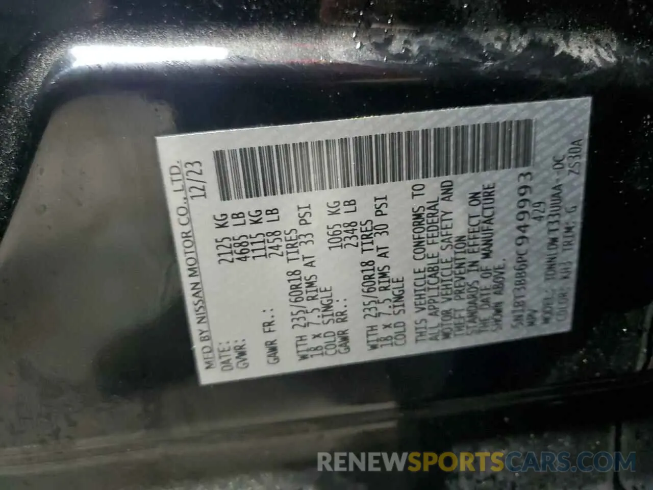 14 Photograph of a damaged car 5N1BT3BB6PC949993 NISSAN ROGUE 2023