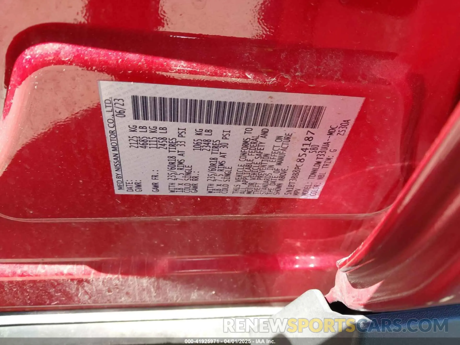 9 Photograph of a damaged car 5N1BT3BB8PC854187 NISSAN ROGUE 2023