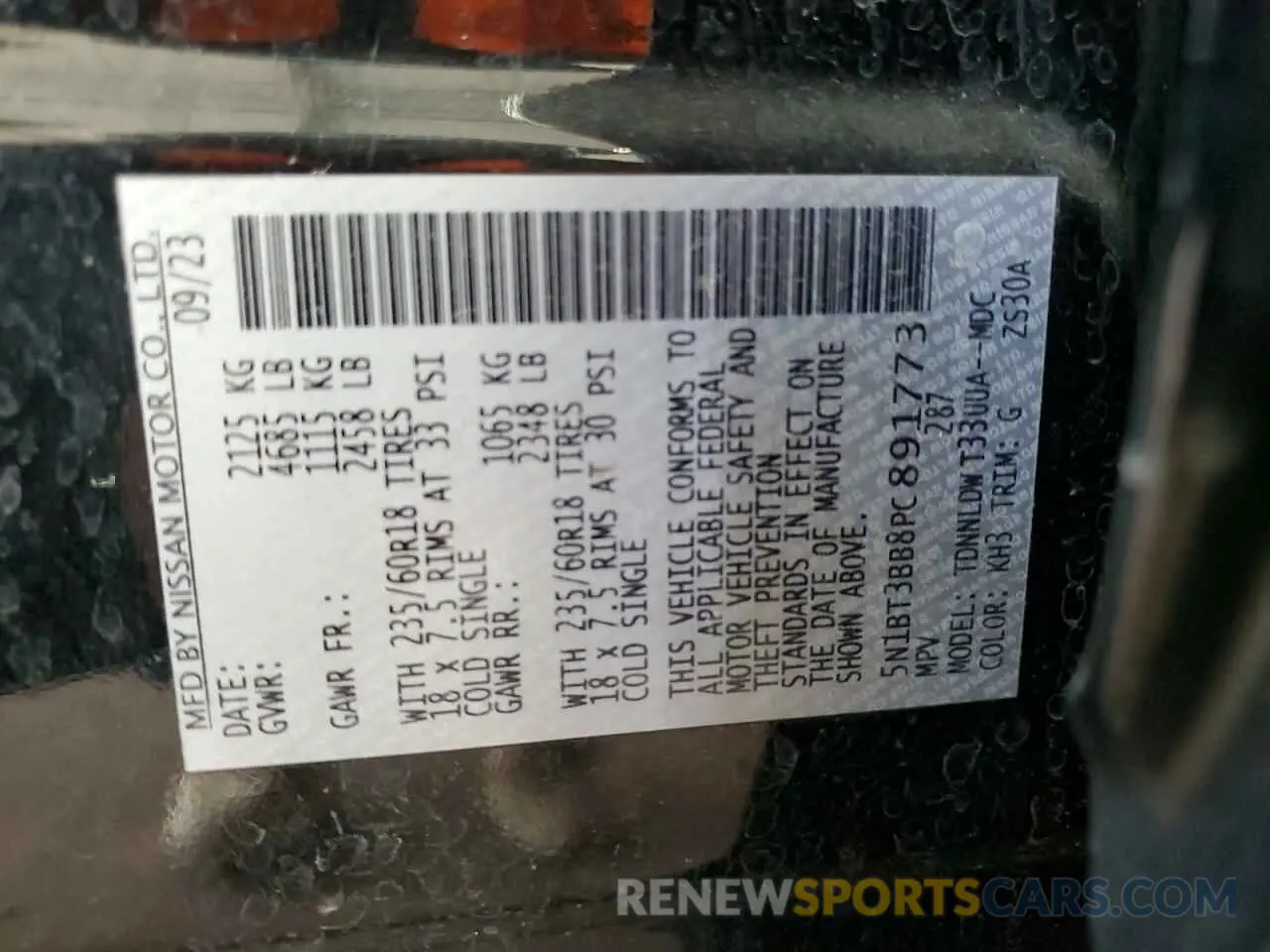 14 Photograph of a damaged car 5N1BT3BB8PC891773 NISSAN ROGUE 2023