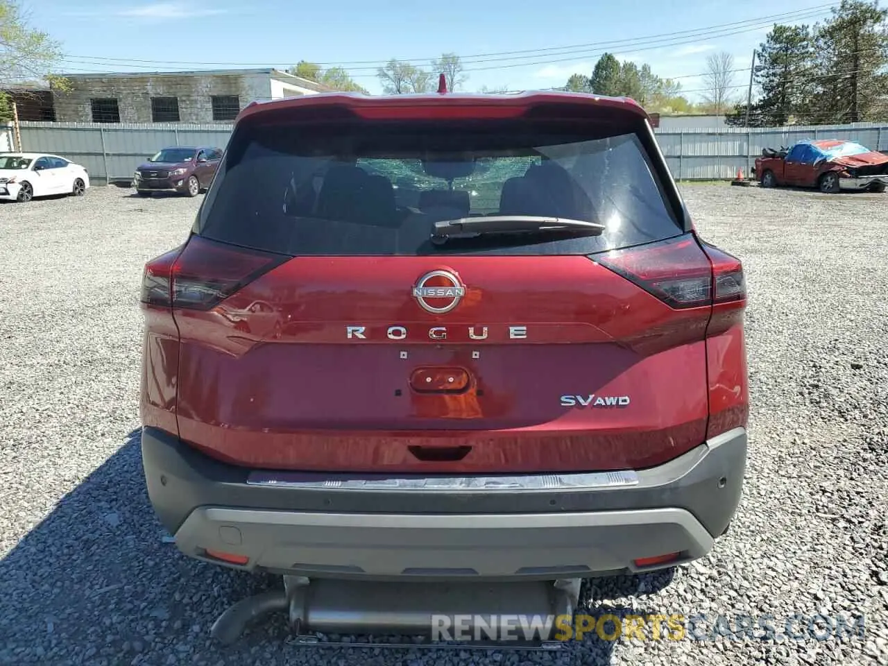 6 Photograph of a damaged car 5N1BT3BB8PC916820 NISSAN ROGUE 2023