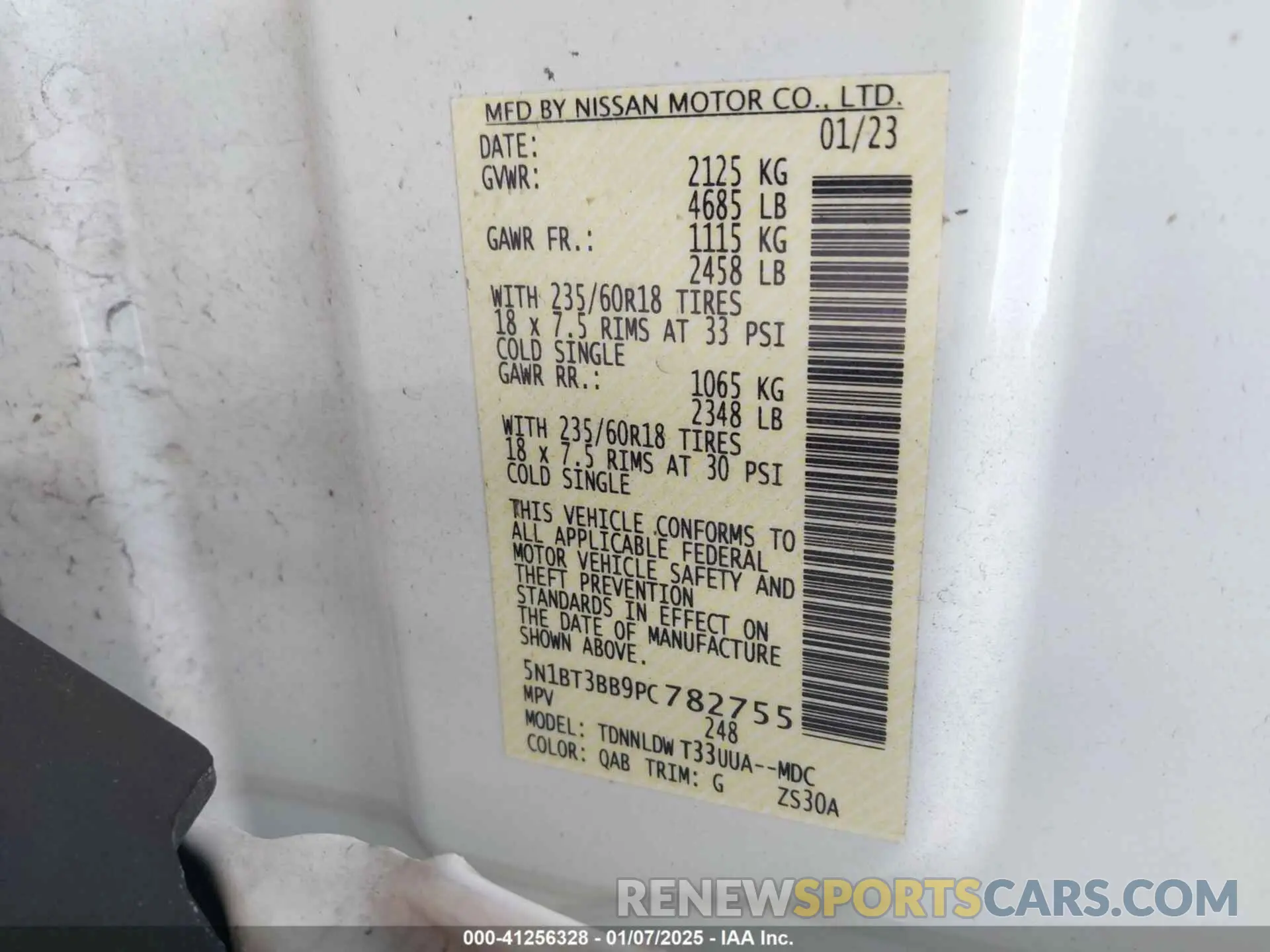 9 Photograph of a damaged car 5N1BT3BB9PC782755 NISSAN ROGUE 2023