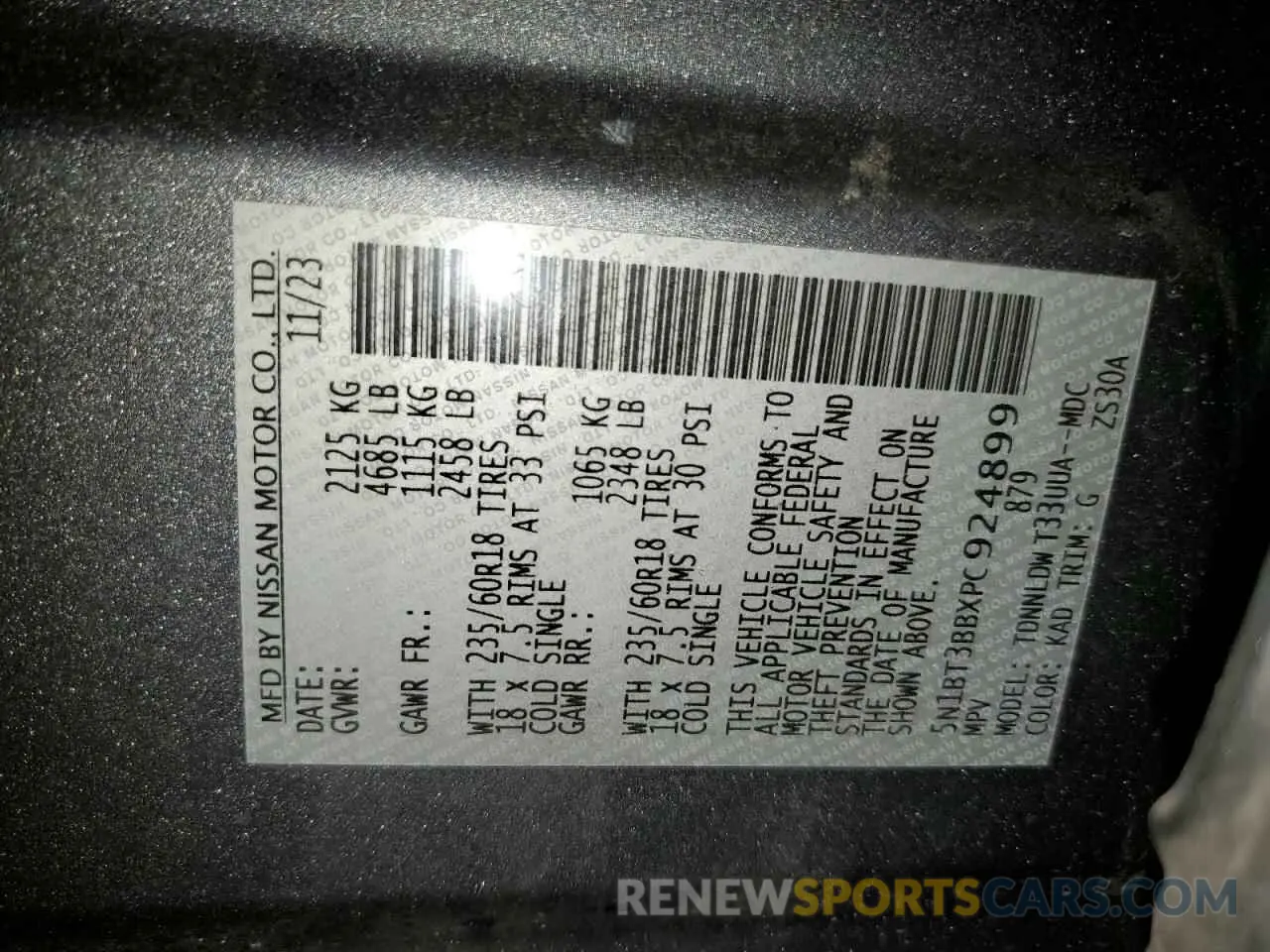 13 Photograph of a damaged car 5N1BT3BBXPC924899 NISSAN ROGUE 2023