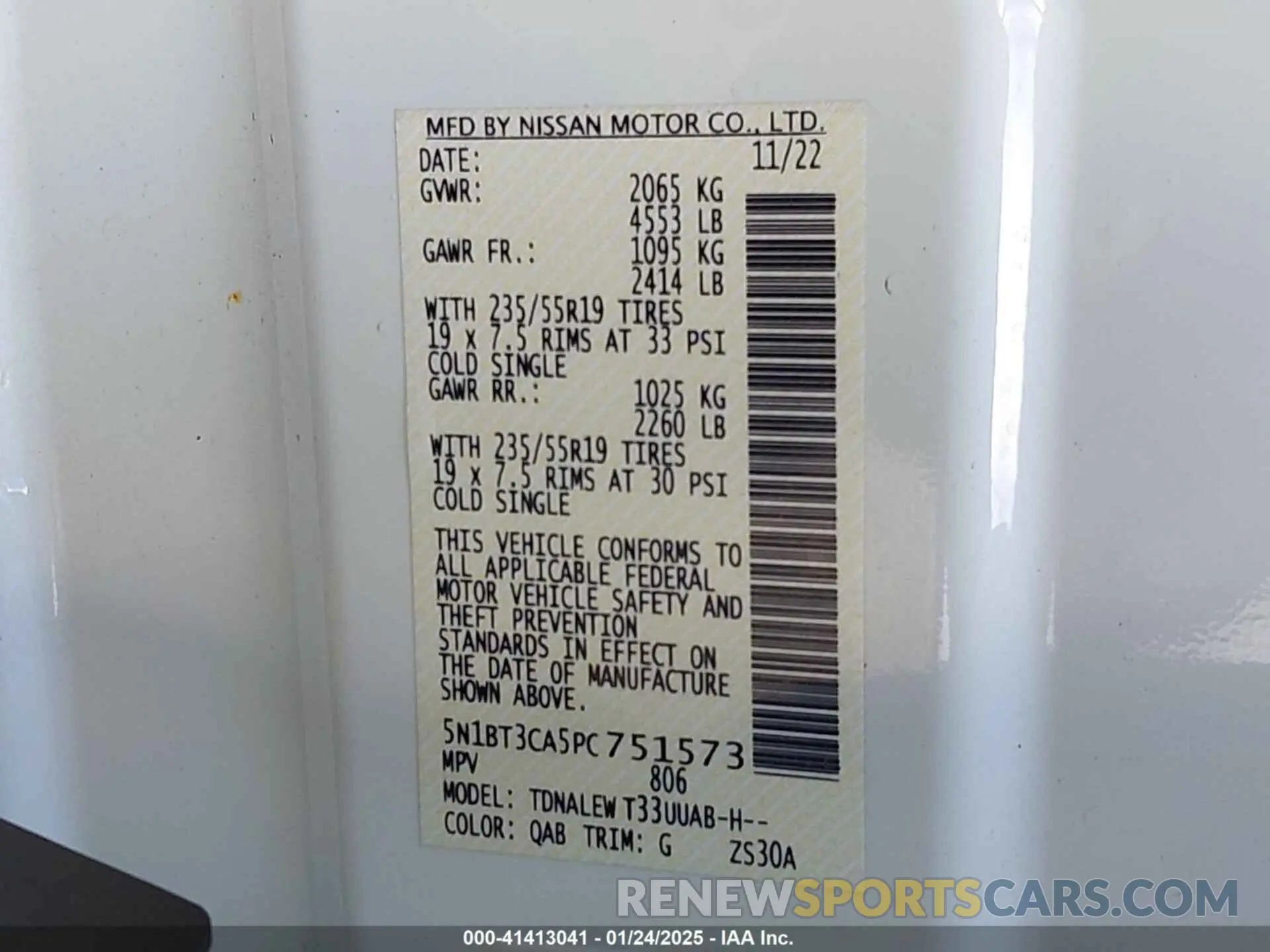 9 Photograph of a damaged car 5N1BT3CA5PC751573 NISSAN ROGUE 2023